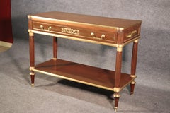 Mahogany Russian Empire Bronze Mounted Console Sofa Table, circa 1890