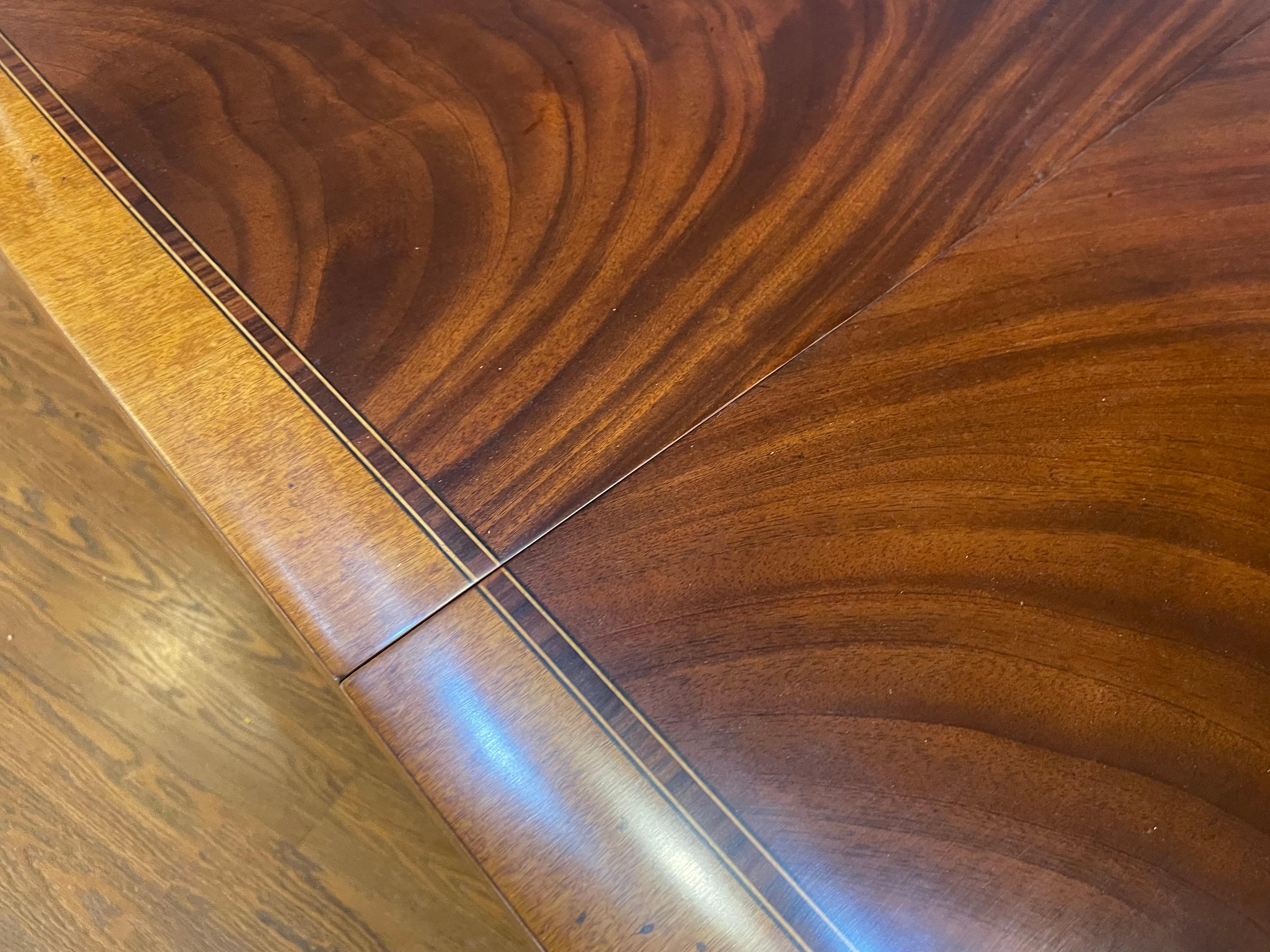 Mahogany Scallop Cornered Dining Table by Leighton Hall - Showroom Sample 4