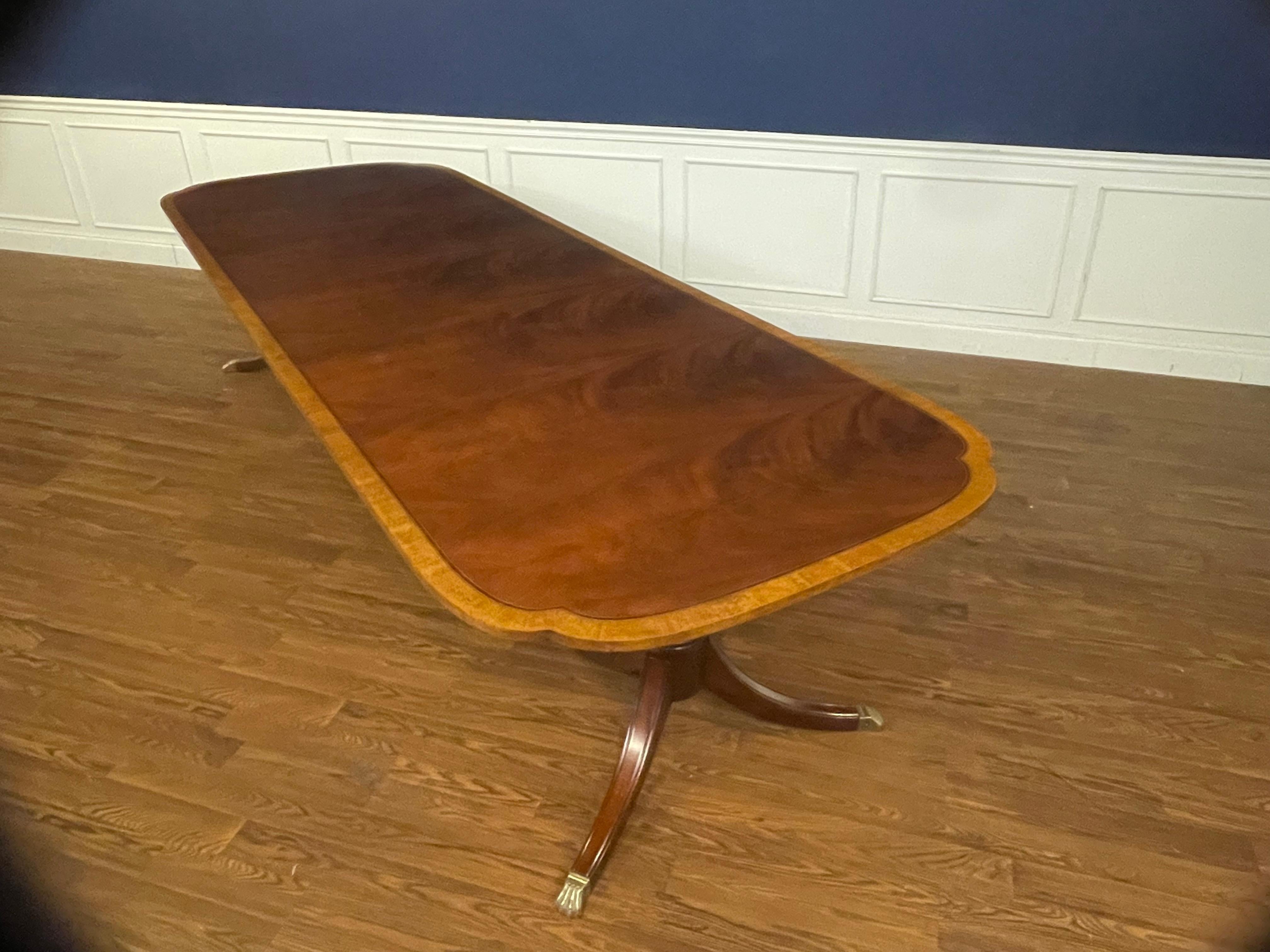 Mahogany Scallop Cornered Dining Table by Leighton Hall - Showroom Sample 4