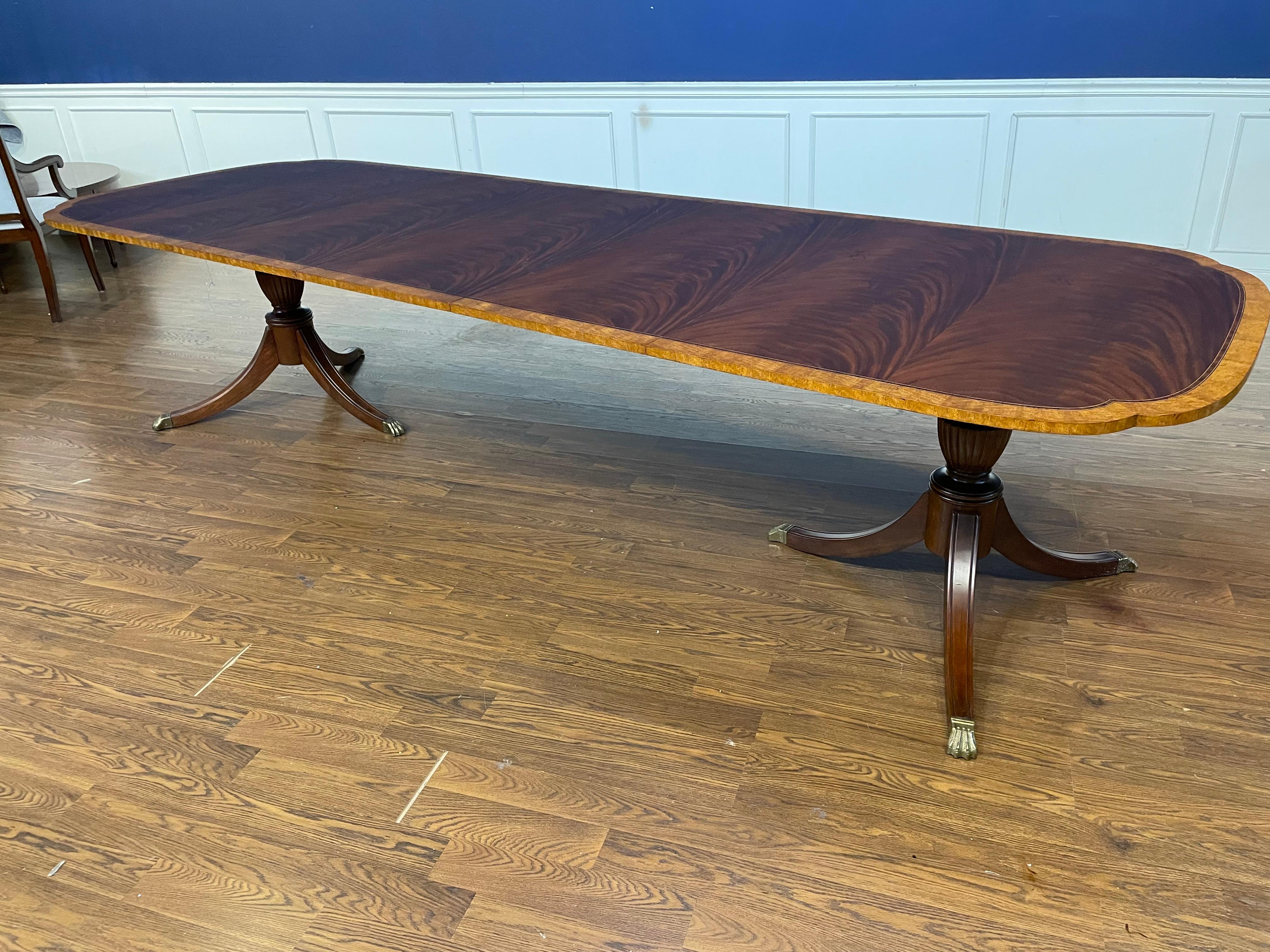 Mahogany Scallop Cornered Dining Table by Leighton Hall - Showroom Sample 5