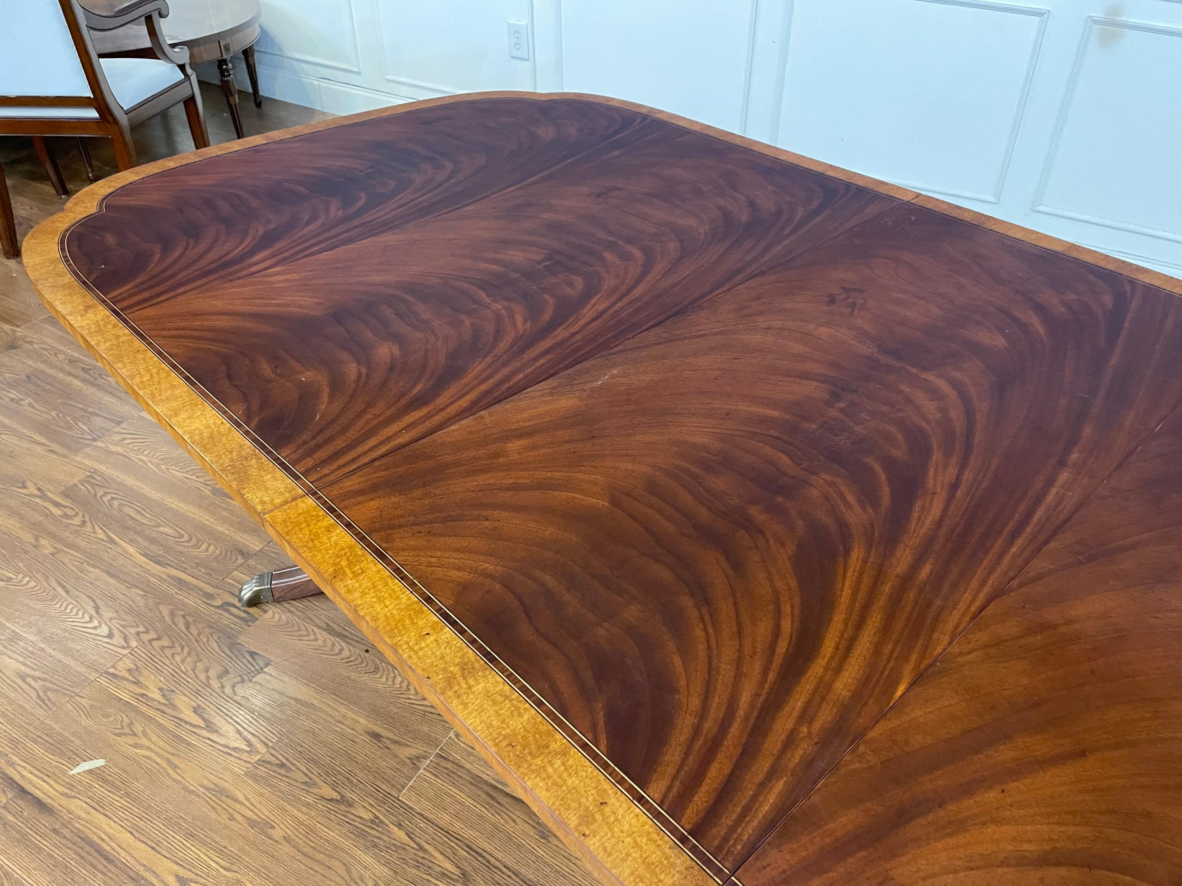 Mahogany Scallop Cornered Dining Table by Leighton Hall - Showroom Sample 6