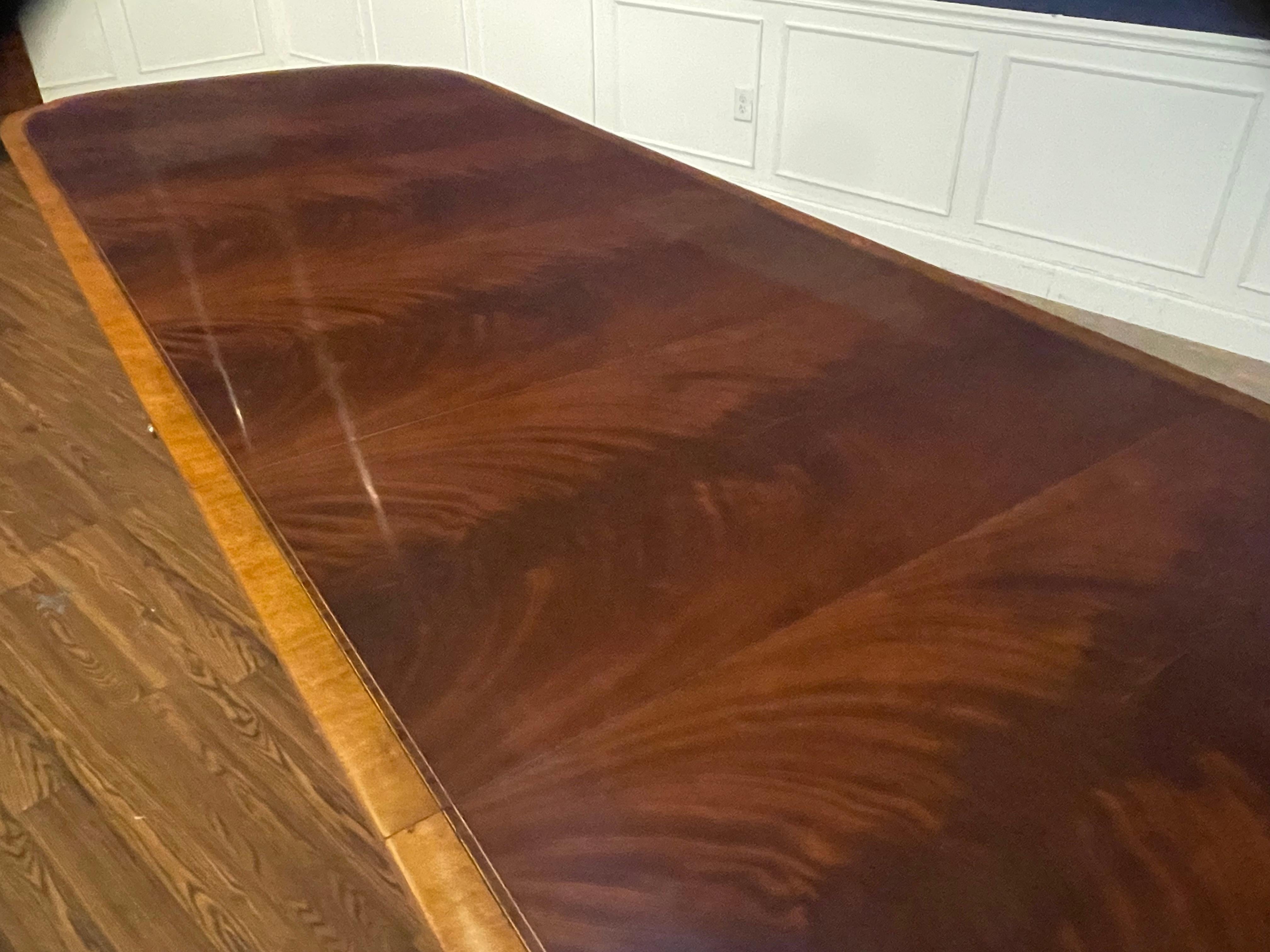 Mahogany Scallop Cornered Dining Table by Leighton Hall - Showroom Sample 6