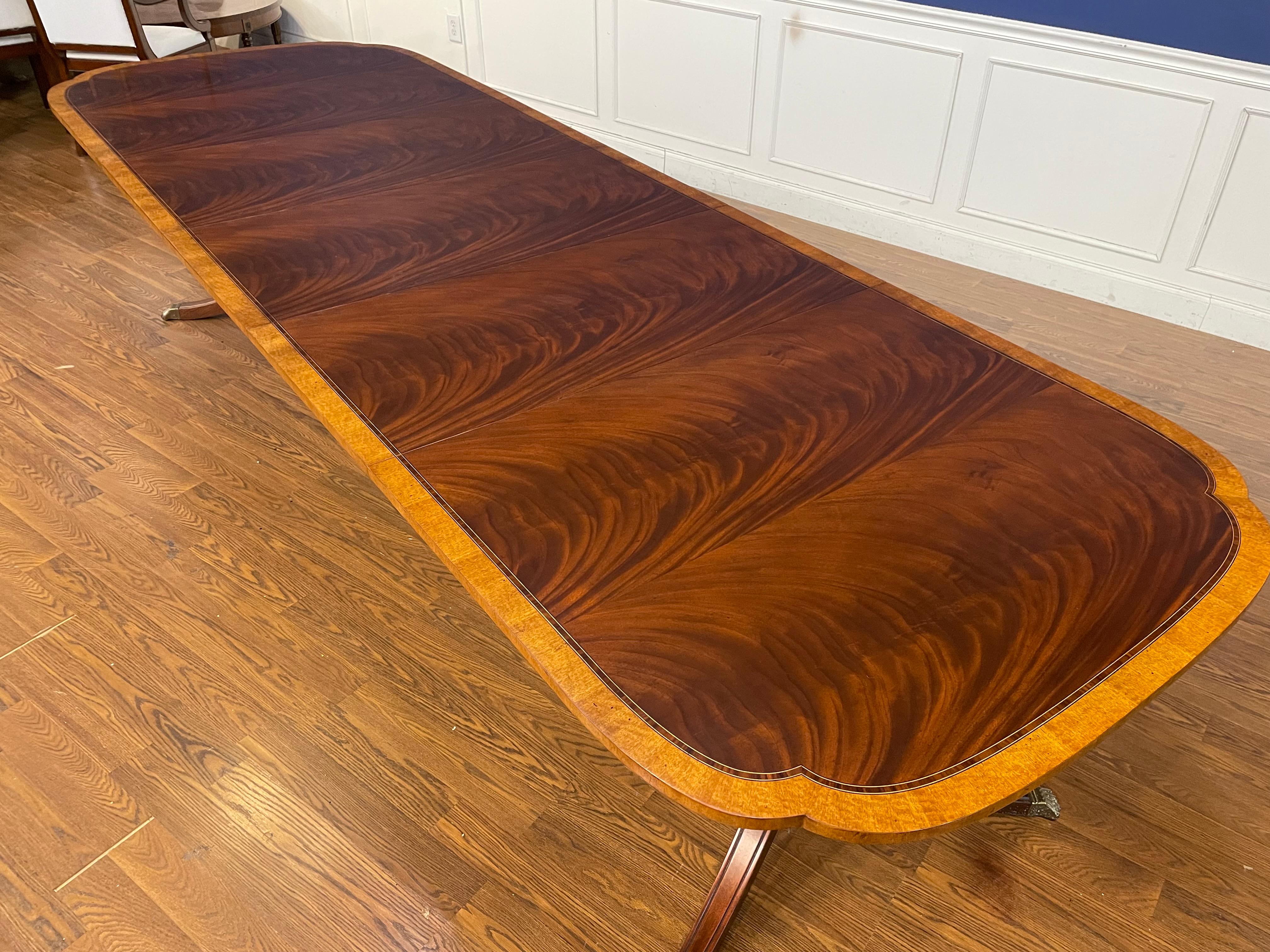 Mahogany Scallop Cornered Dining Table by Leighton Hall - Showroom Sample 7