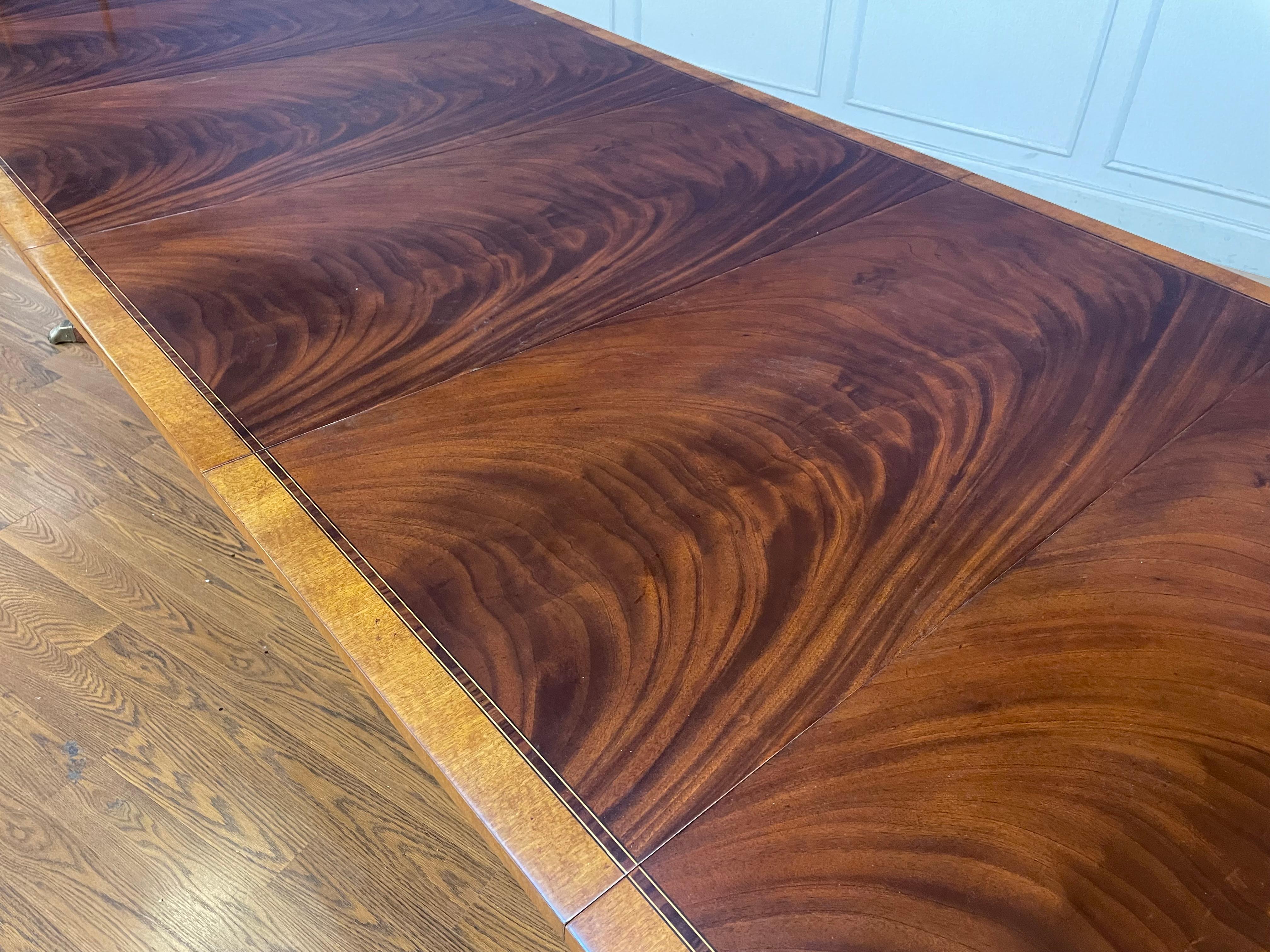 Mahogany Scallop Cornered Dining Table by Leighton Hall - Showroom Sample 8