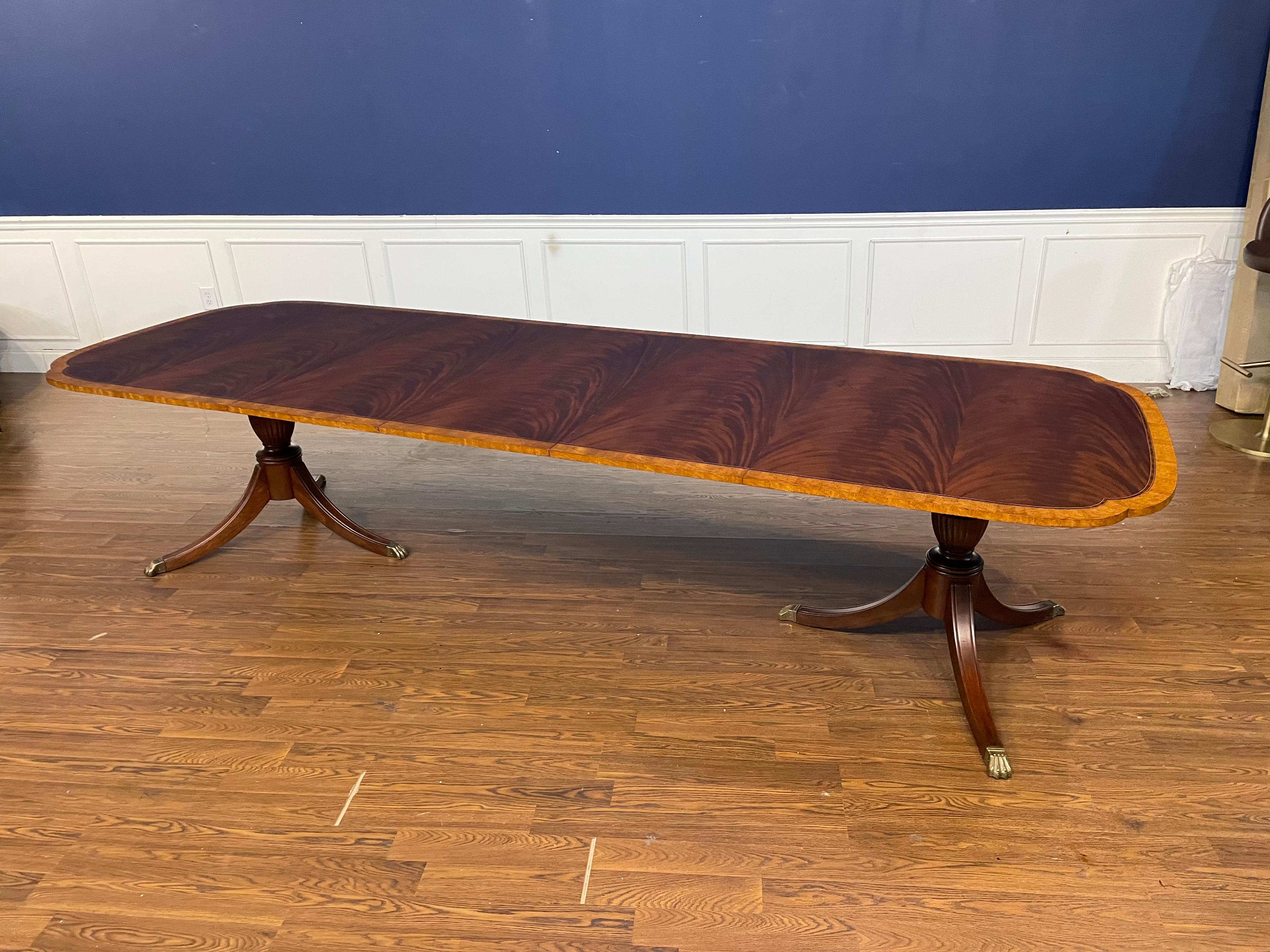 Georgian Mahogany Scallop Cornered Dining Table by Leighton Hall - Showroom Sample