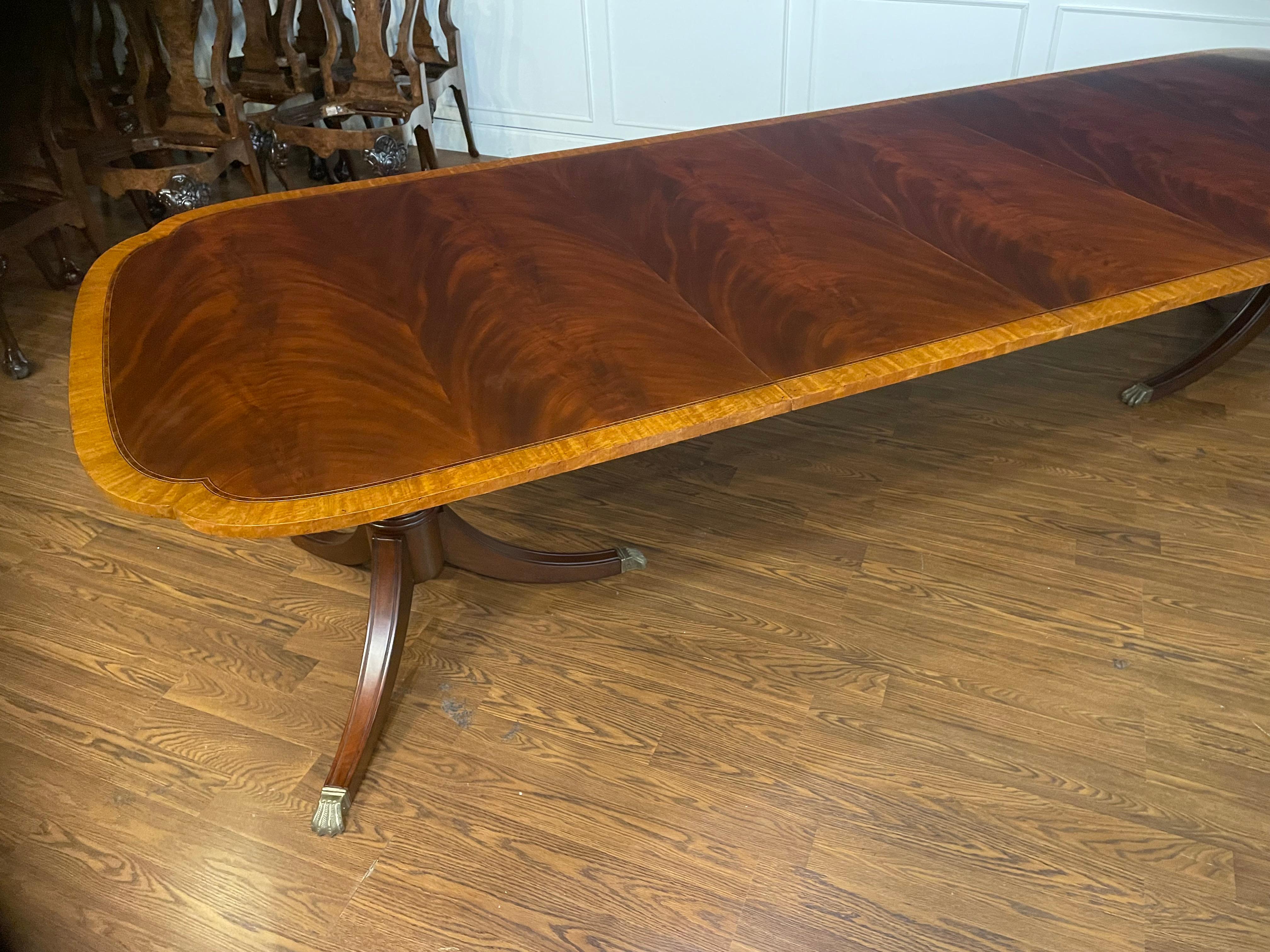 American Mahogany Scallop Cornered Dining Table by Leighton Hall - Showroom Sample