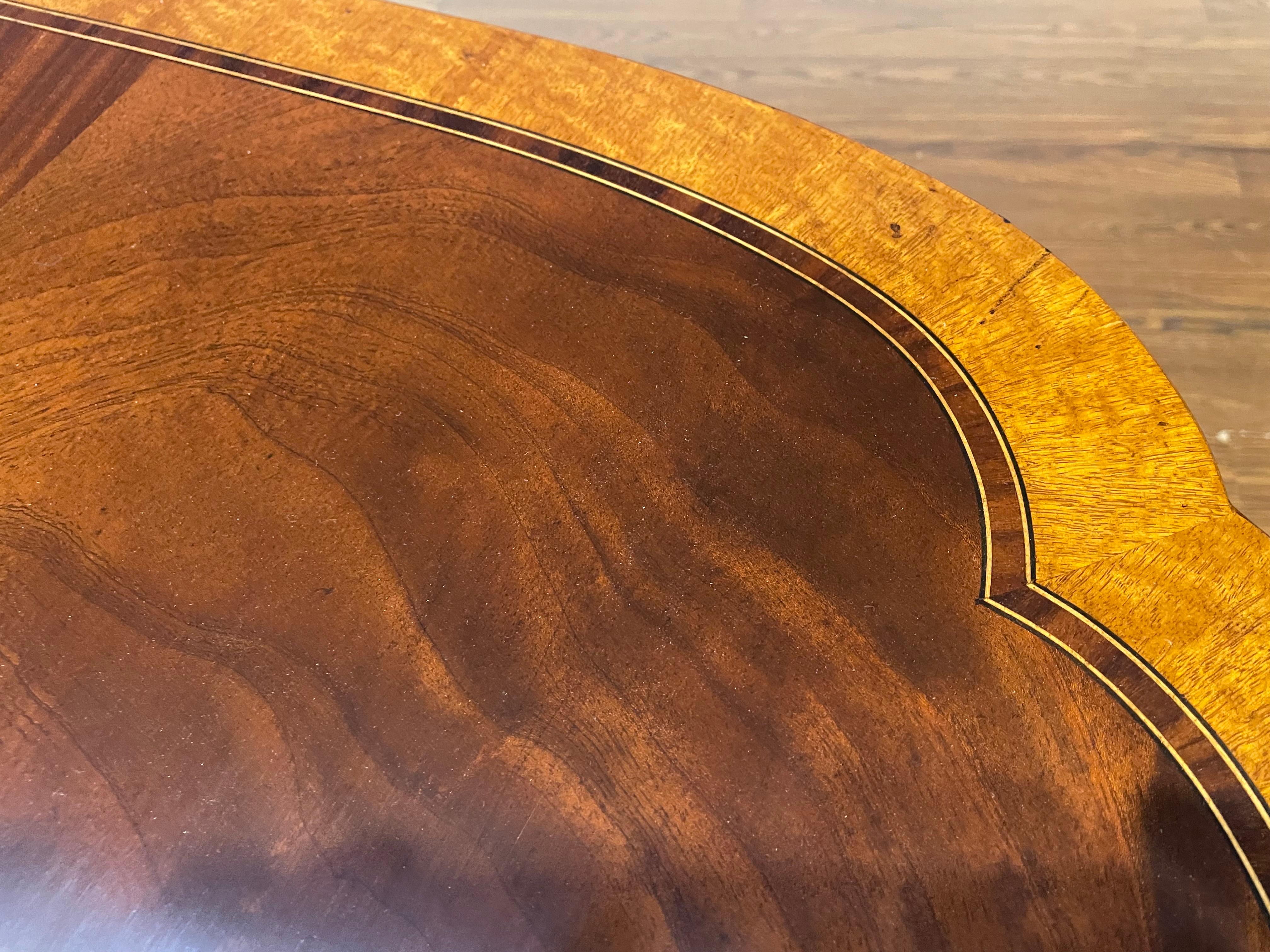 Contemporary Mahogany Scallop Cornered Dining Table by Leighton Hall - Showroom Sample