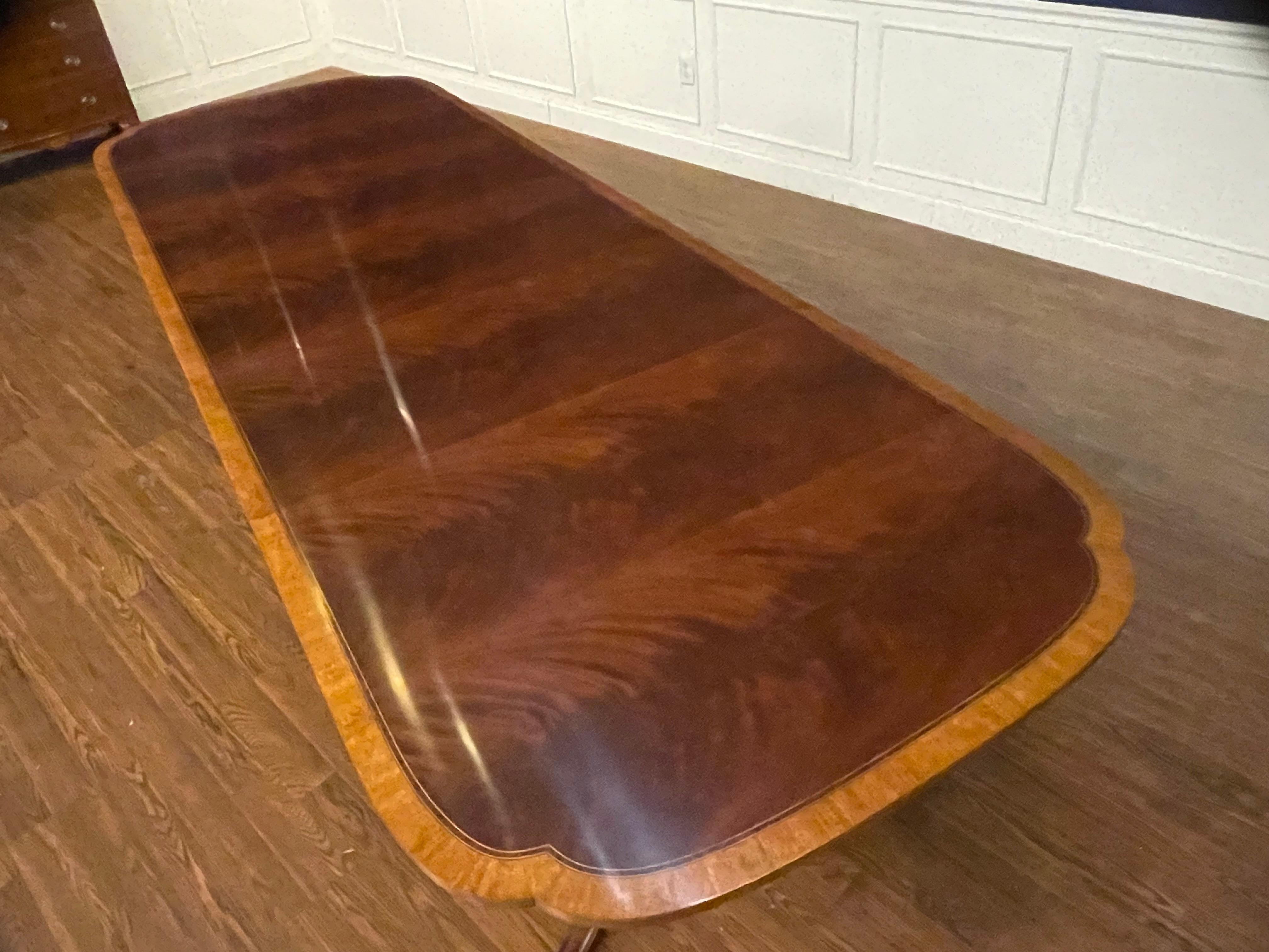 Mahogany Scallop Cornered Dining Table by Leighton Hall - Showroom Sample 1