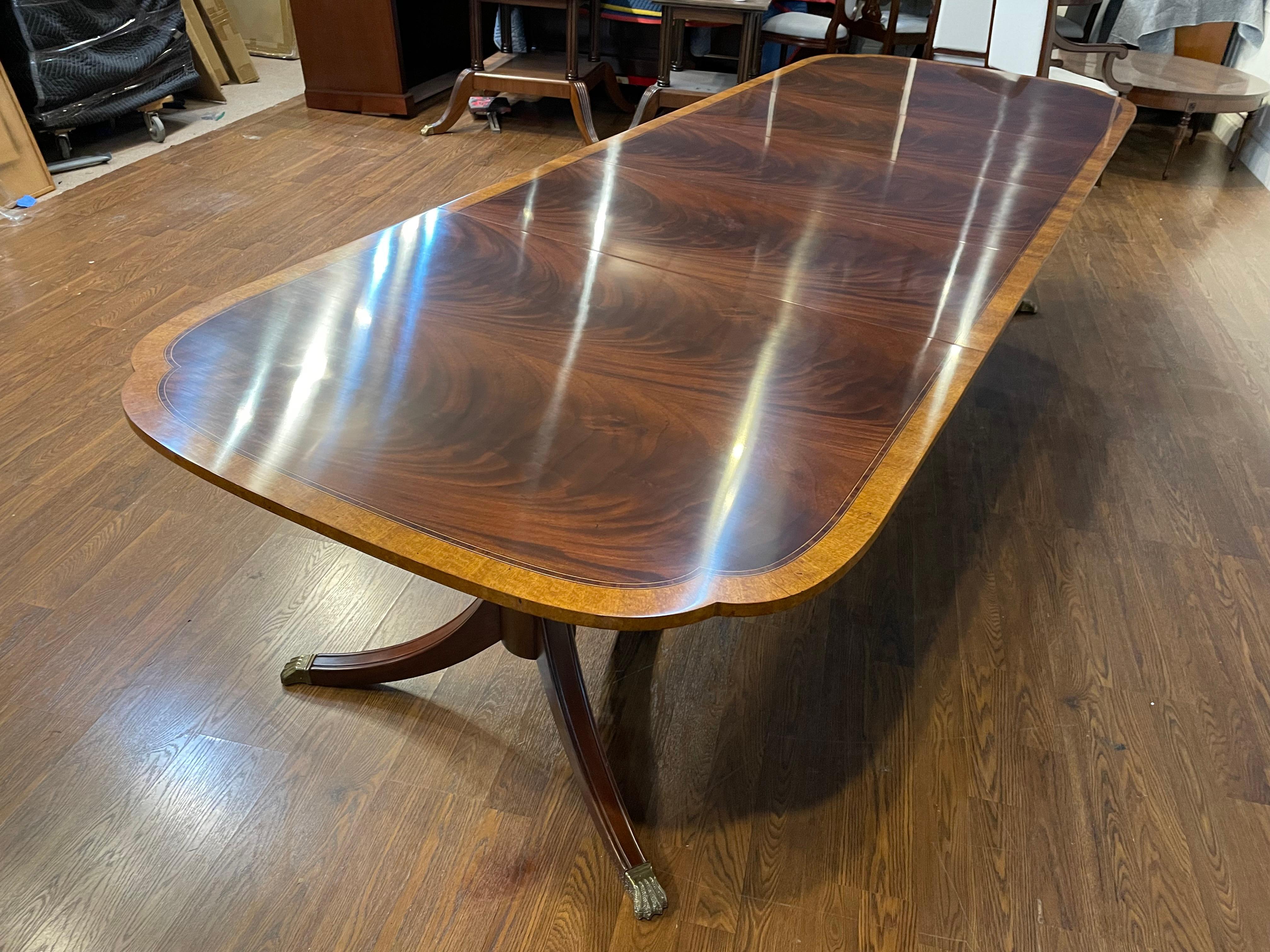 Mahogany Scallop Cornered Dining Table by Leighton Hall - Showroom Sample 2