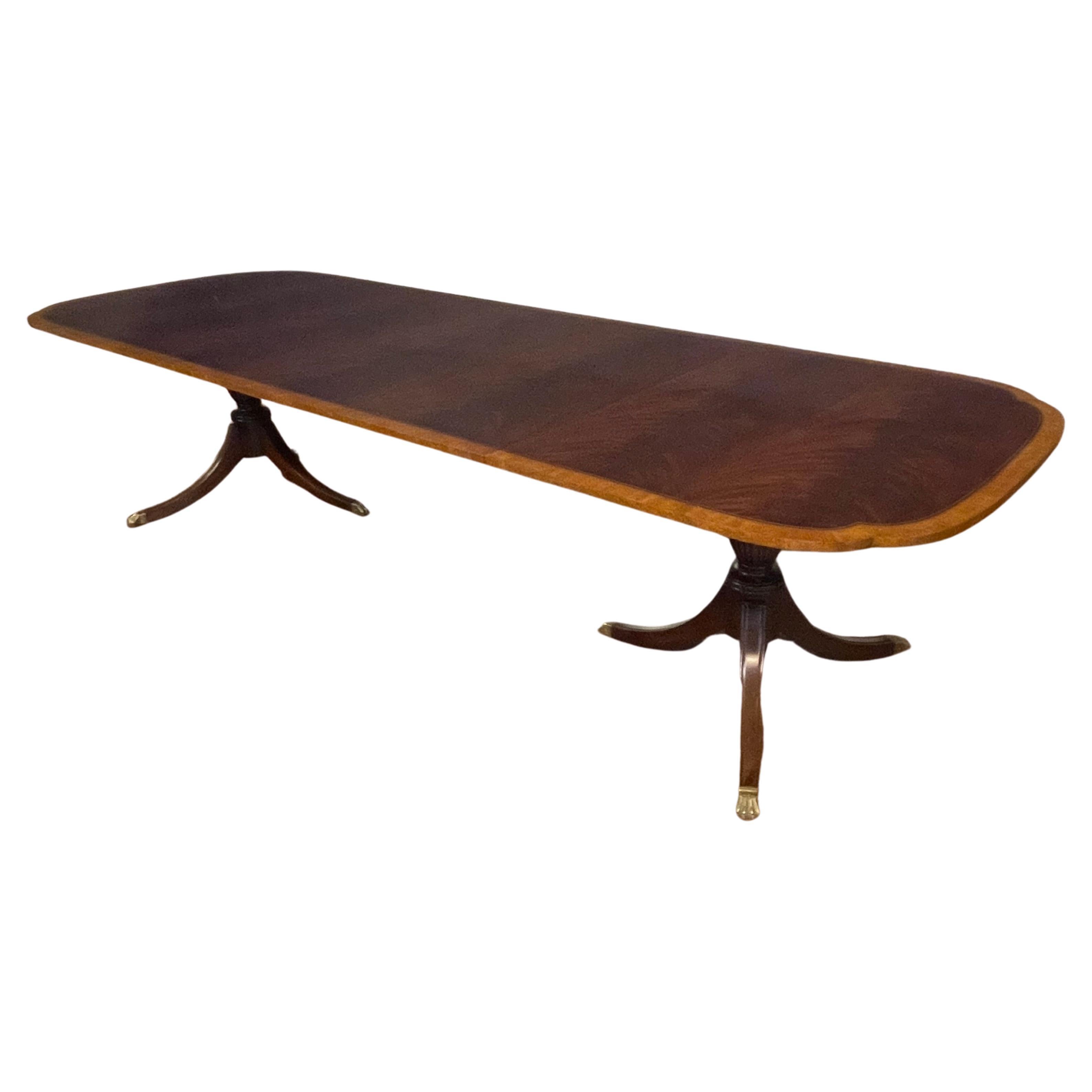 Mahogany Scallop Cornered Dining Table by Leighton Hall - Showroom Sample