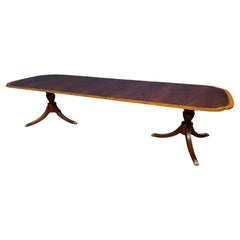 Mahogany Scallop Cornered Dining Table by Leighton Hall - Showroom Sample