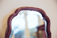 Mahogany Scalloped Bevelled Wall Mirror