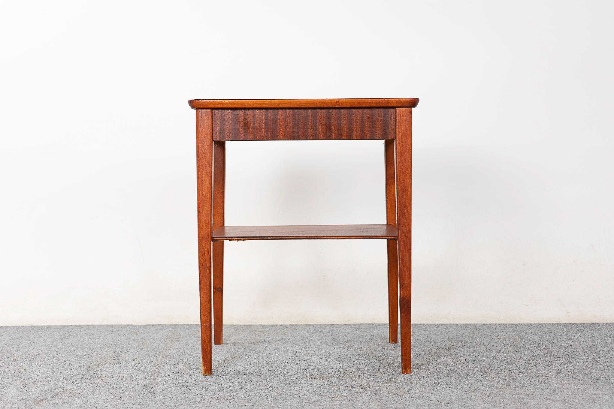 Mahogany Scandinavian Vintage Bedside Table For Sale 4