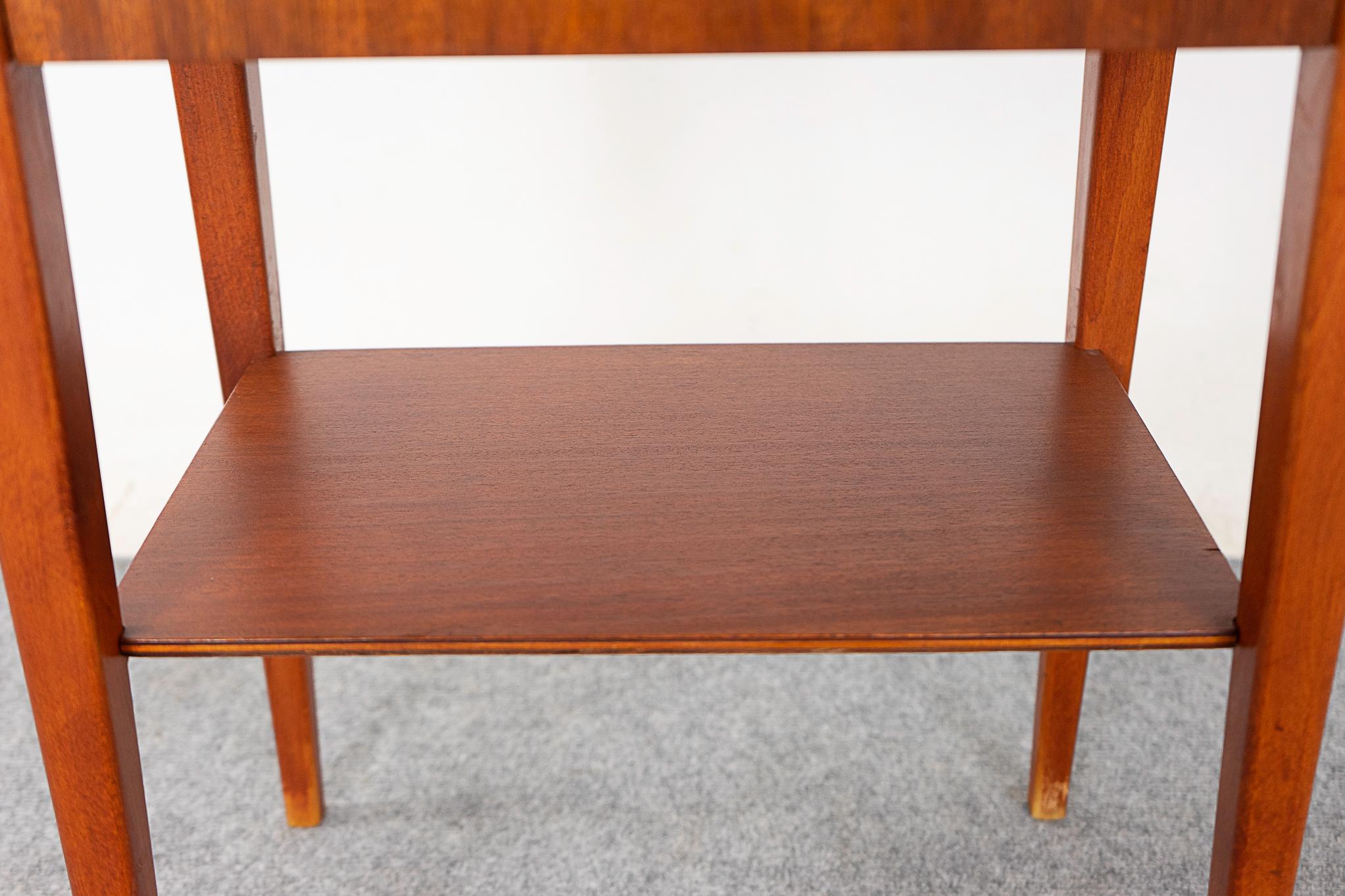 Danish Mahogany Scandinavian Vintage Bedside Table For Sale