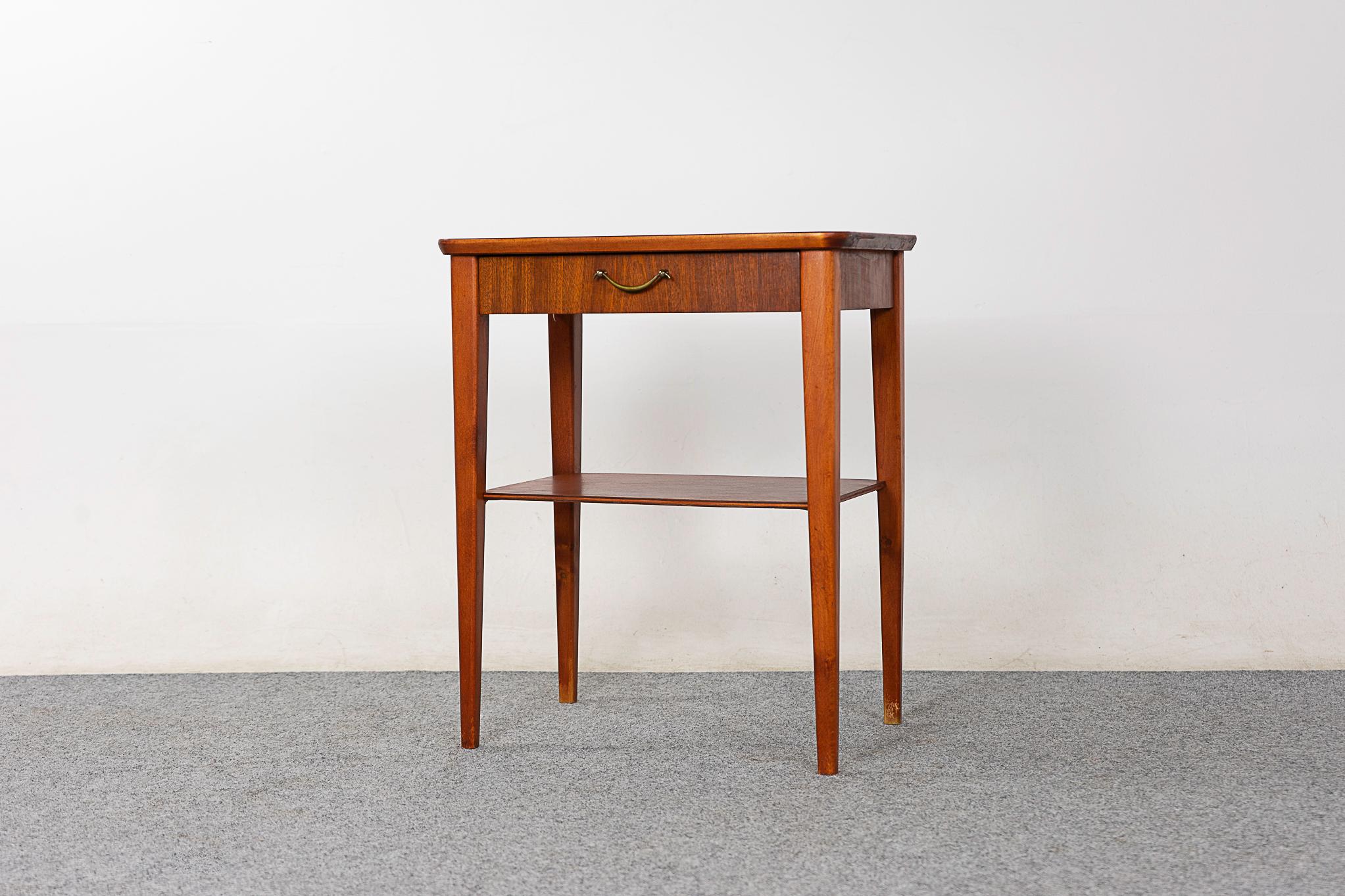 Mahogany Scandinavian Vintage Bedside Table For Sale 1