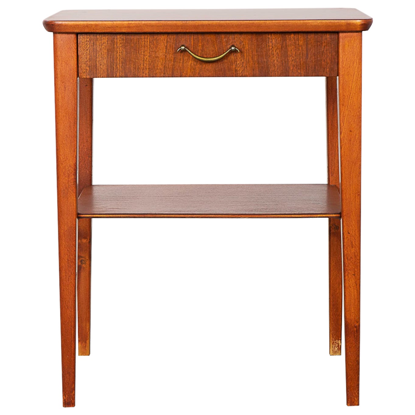 Table de chevet scandinave vintage en acajou