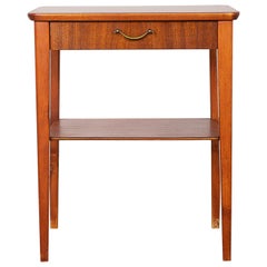 Mahogany Scandinavian Vintage Bedside Table