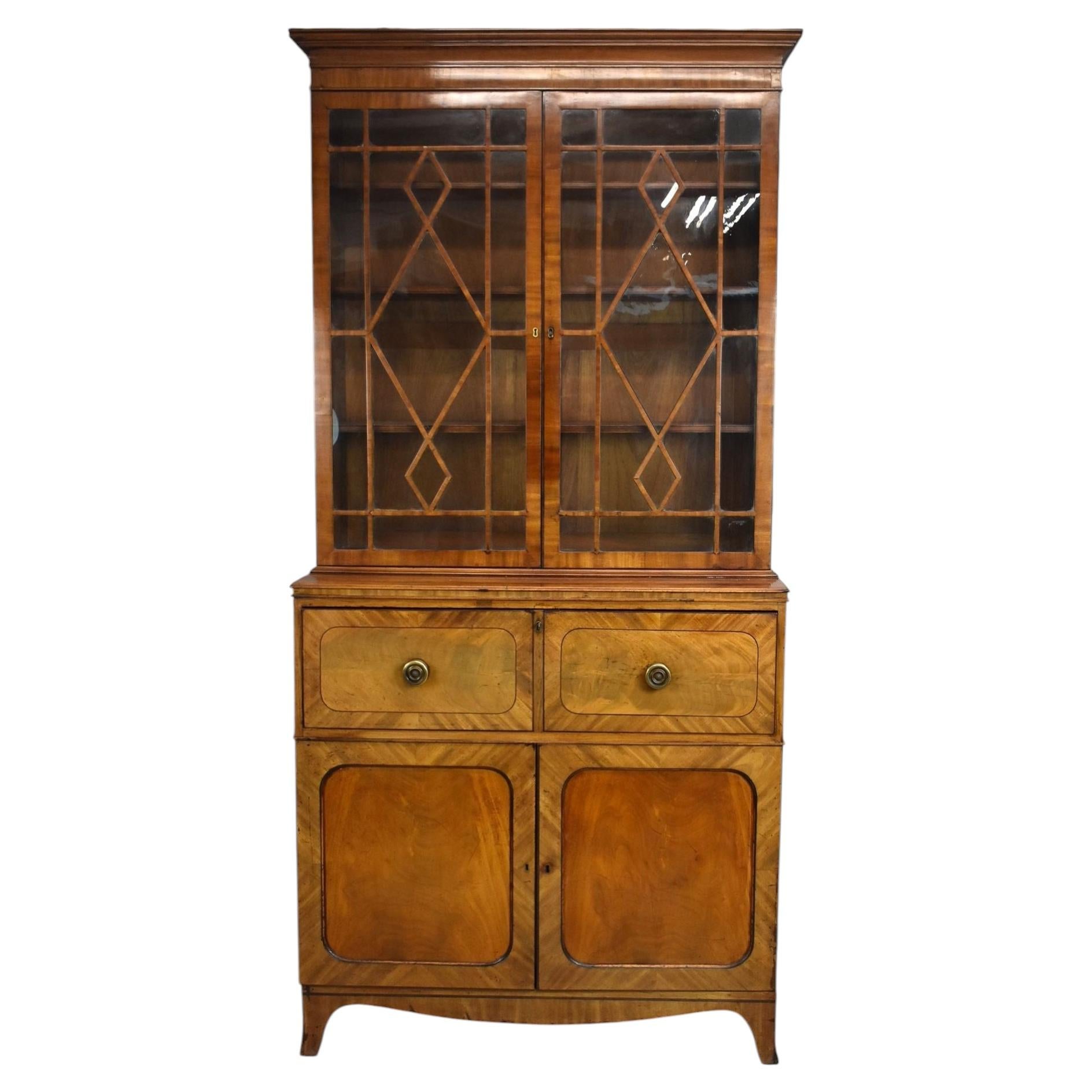 Mahogany Secretaire Bookcase