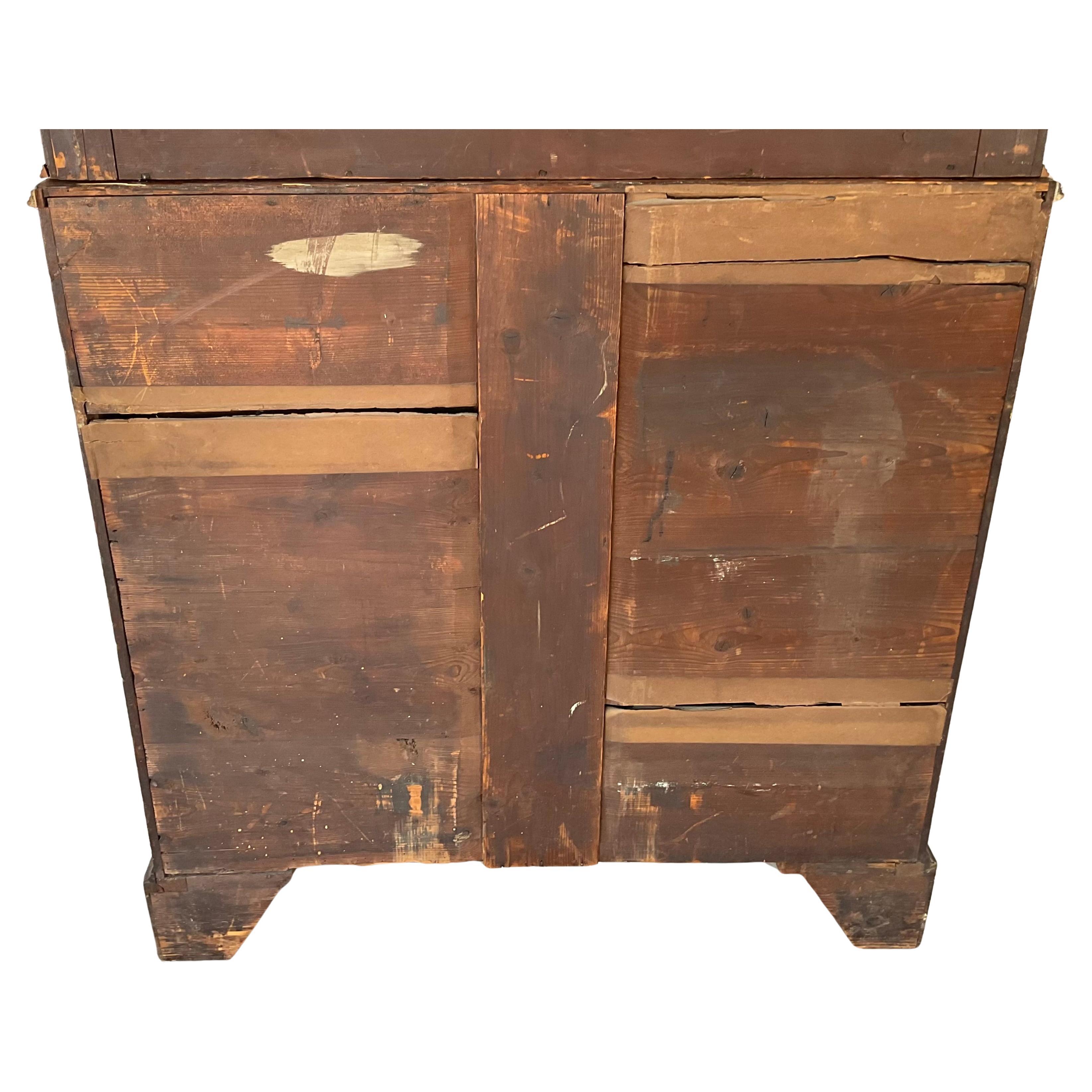Mahogany Secretaire Bookcase, George III Style For Sale 7