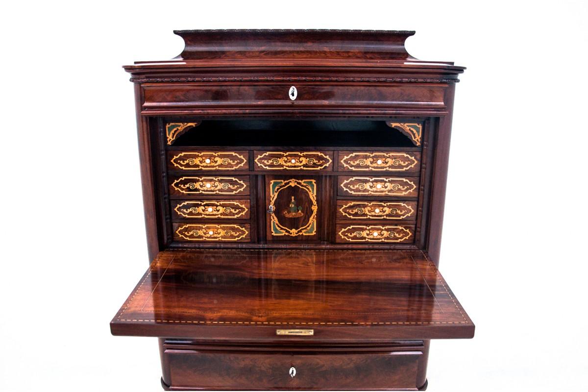 Biedermeier Scrivania in mogano, Svezia, 1850 circa in vendita