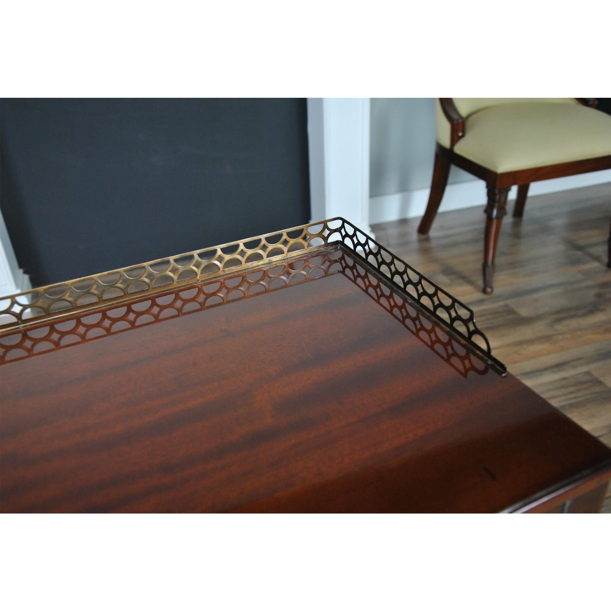 Mahogany Serving Table  In New Condition For Sale In Annville, PA