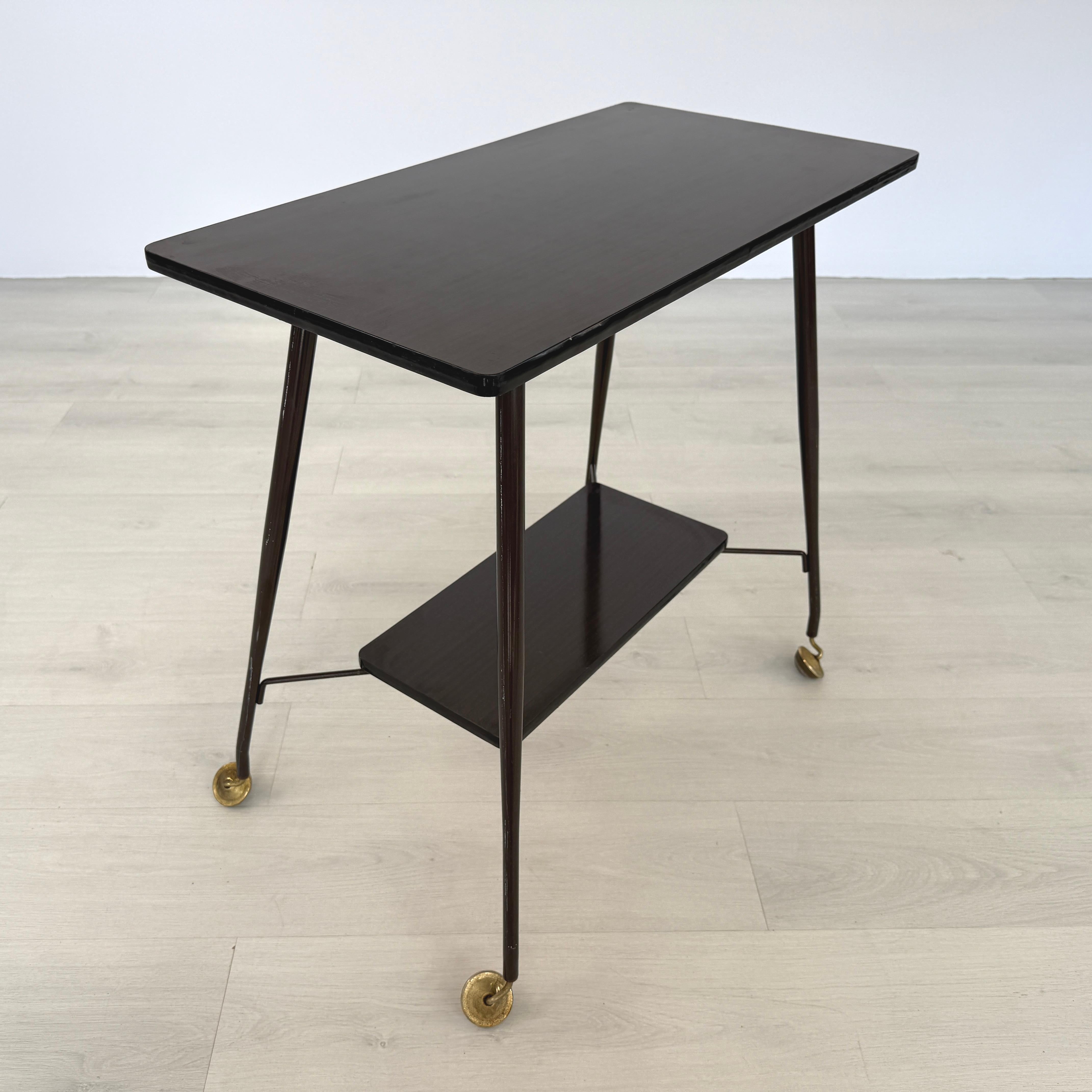 Danish Mahogany Serving Trolley, 1960s For Sale
