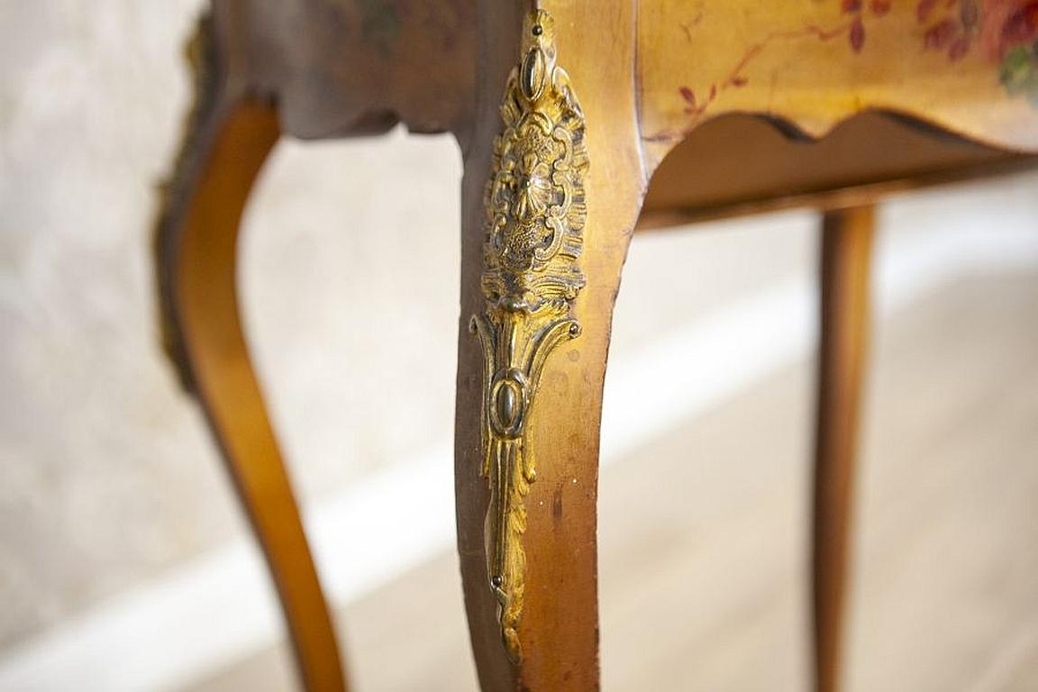 Mahogany Sewing Table with Brass Details from the Late 19th Century For Sale 10