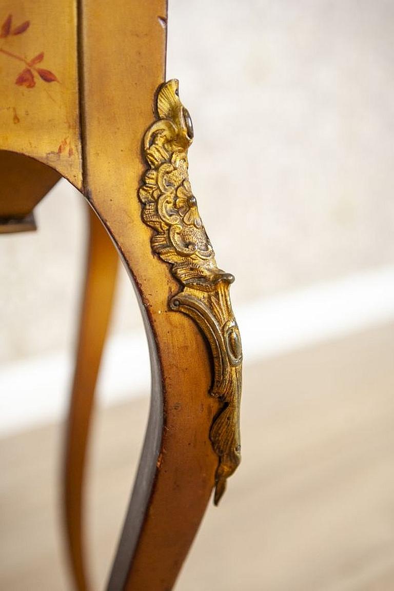 Mahogany Sewing Table with Brass Details from the Late 19th Century For Sale 11