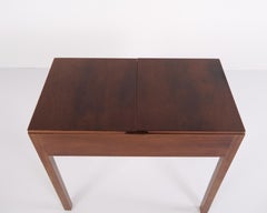 Mahogany Sewing Table with Storage Compartment from the 1940s