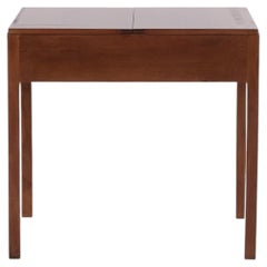 Mahogany Sewing Table with Storage Compartment from the 1940s