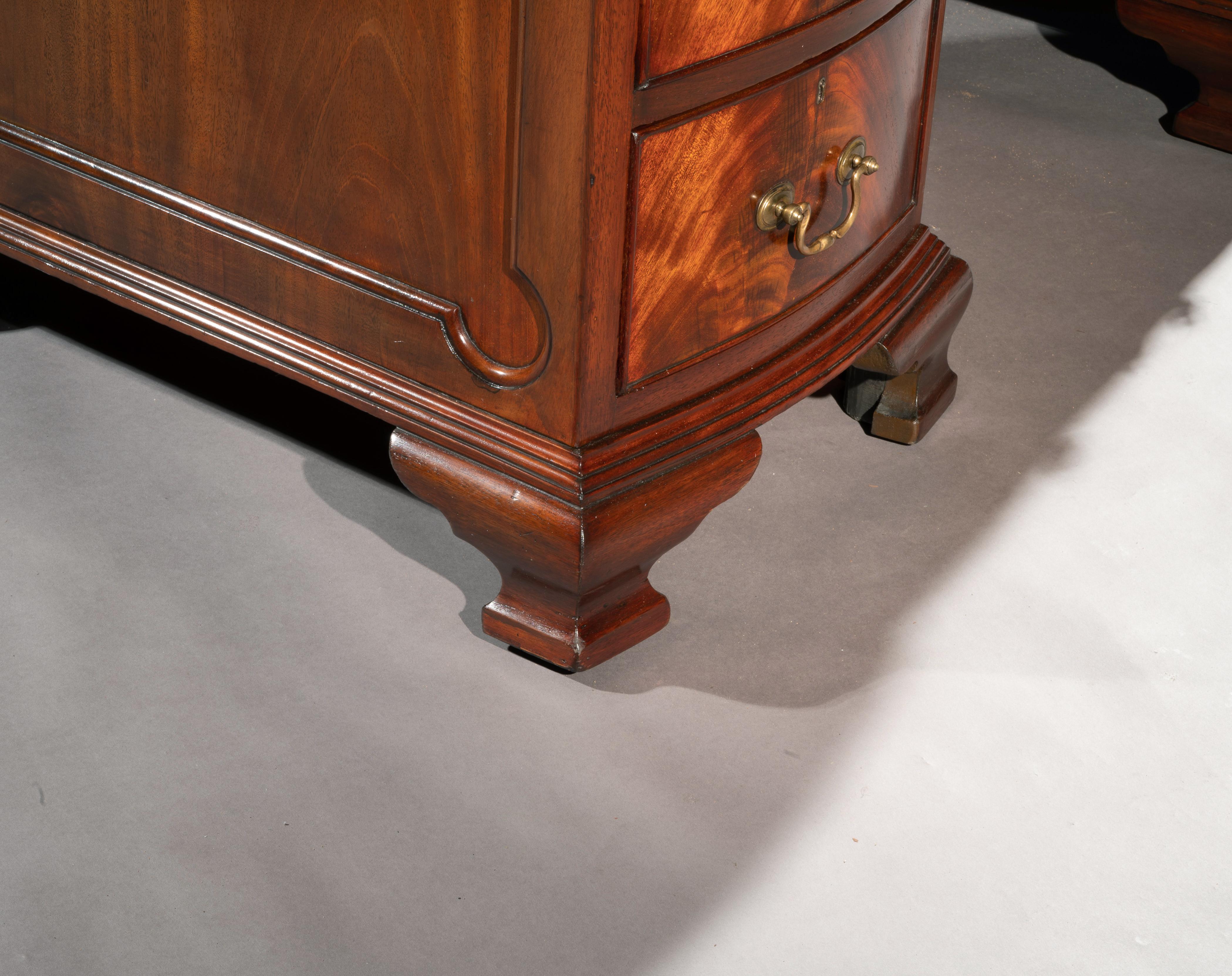 Mahogany Shaped Pedestal Desk by S & H Jewel of Holborn 1