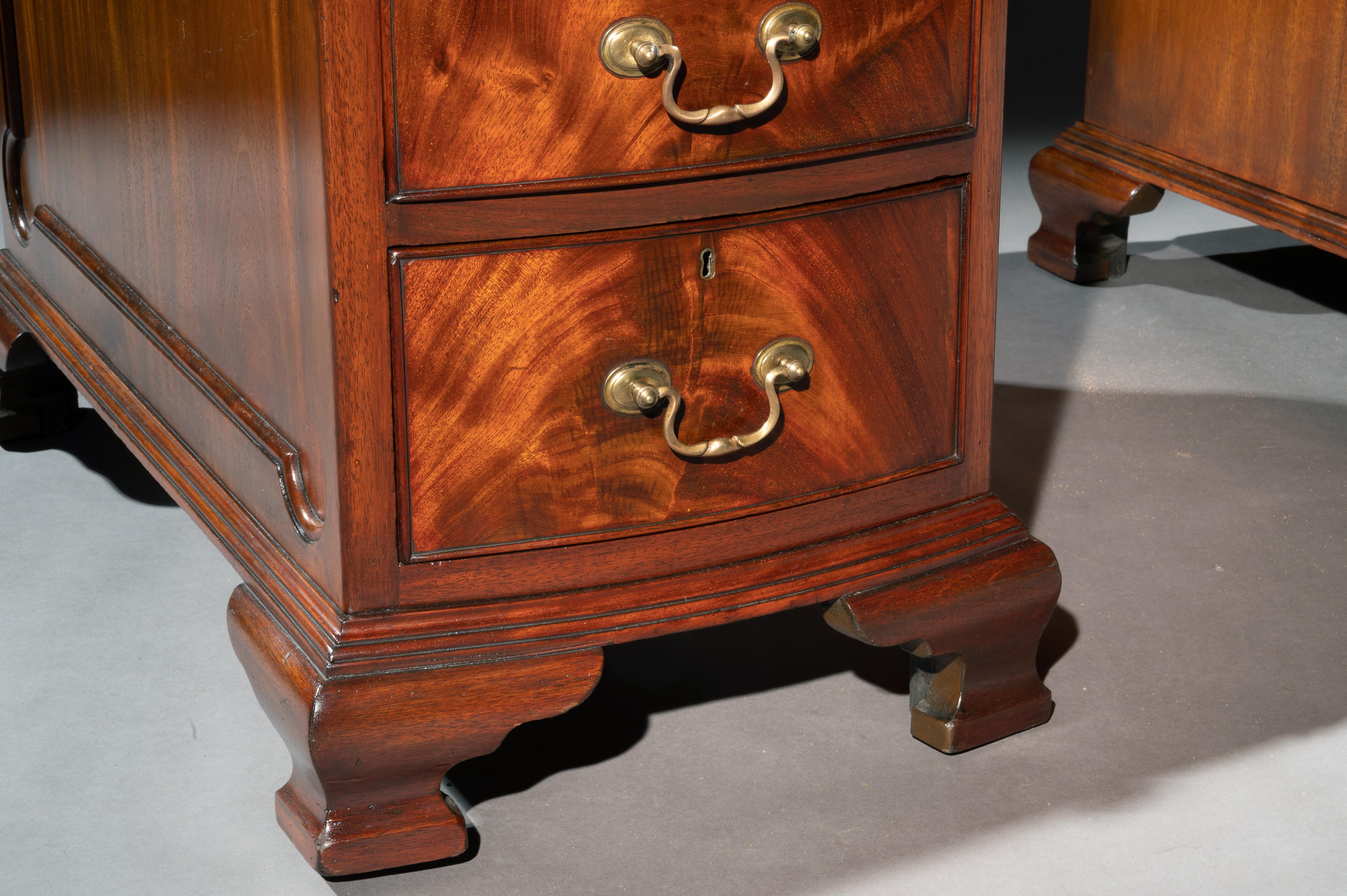 Mahogany Shaped Pedestal Desk by S & H Jewel of Holborn 3