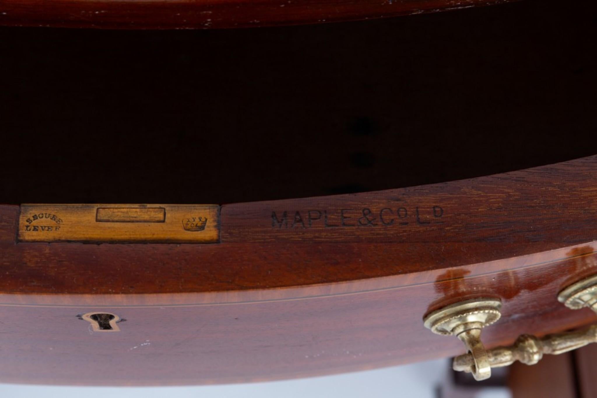 Mahogany Sheraton Desk Writing Table 1880 For Sale 6