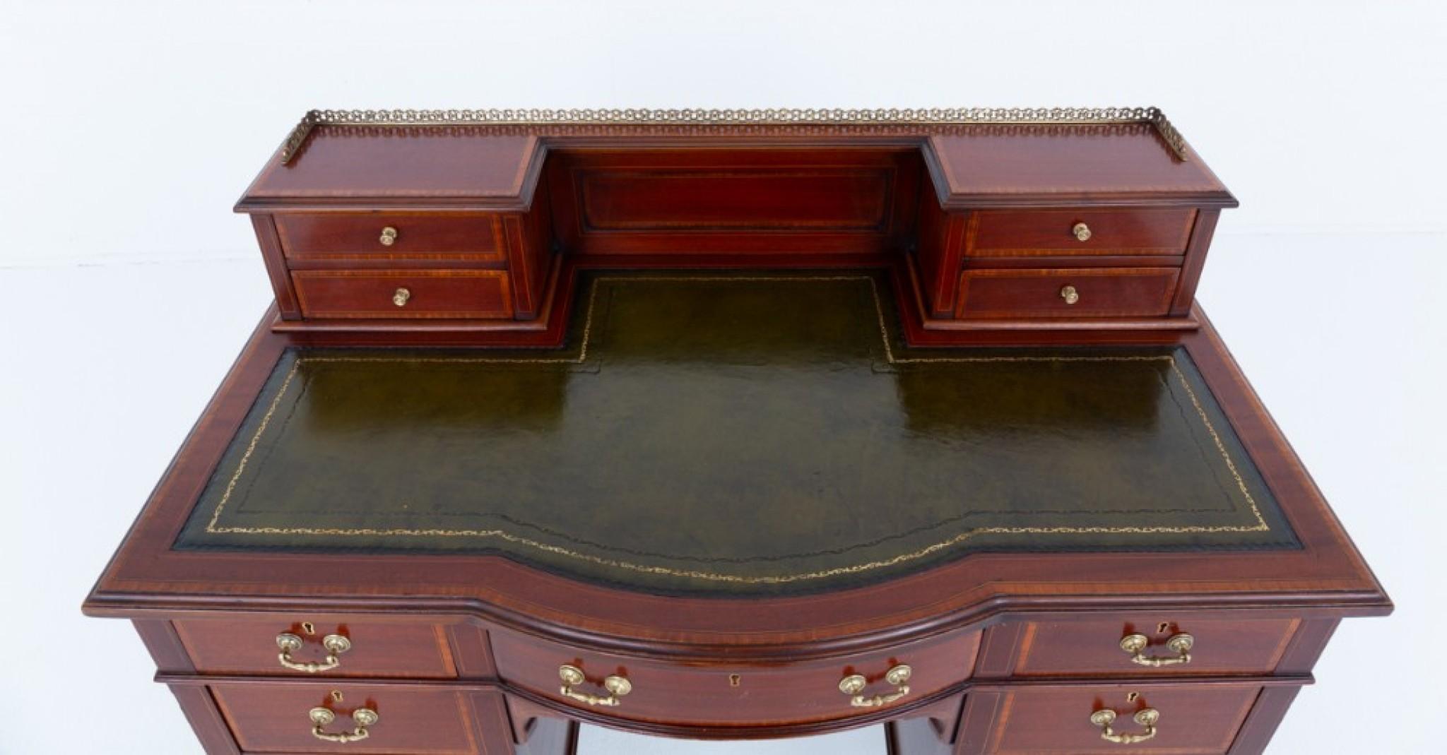Mahogany Sheraton Desk Writing Table 1880 For Sale 3