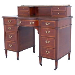 Mesa de escritorio Sheraton de caoba 1880
