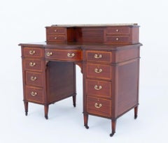 Antique Mahogany Sheraton Desk Writing Table 1880