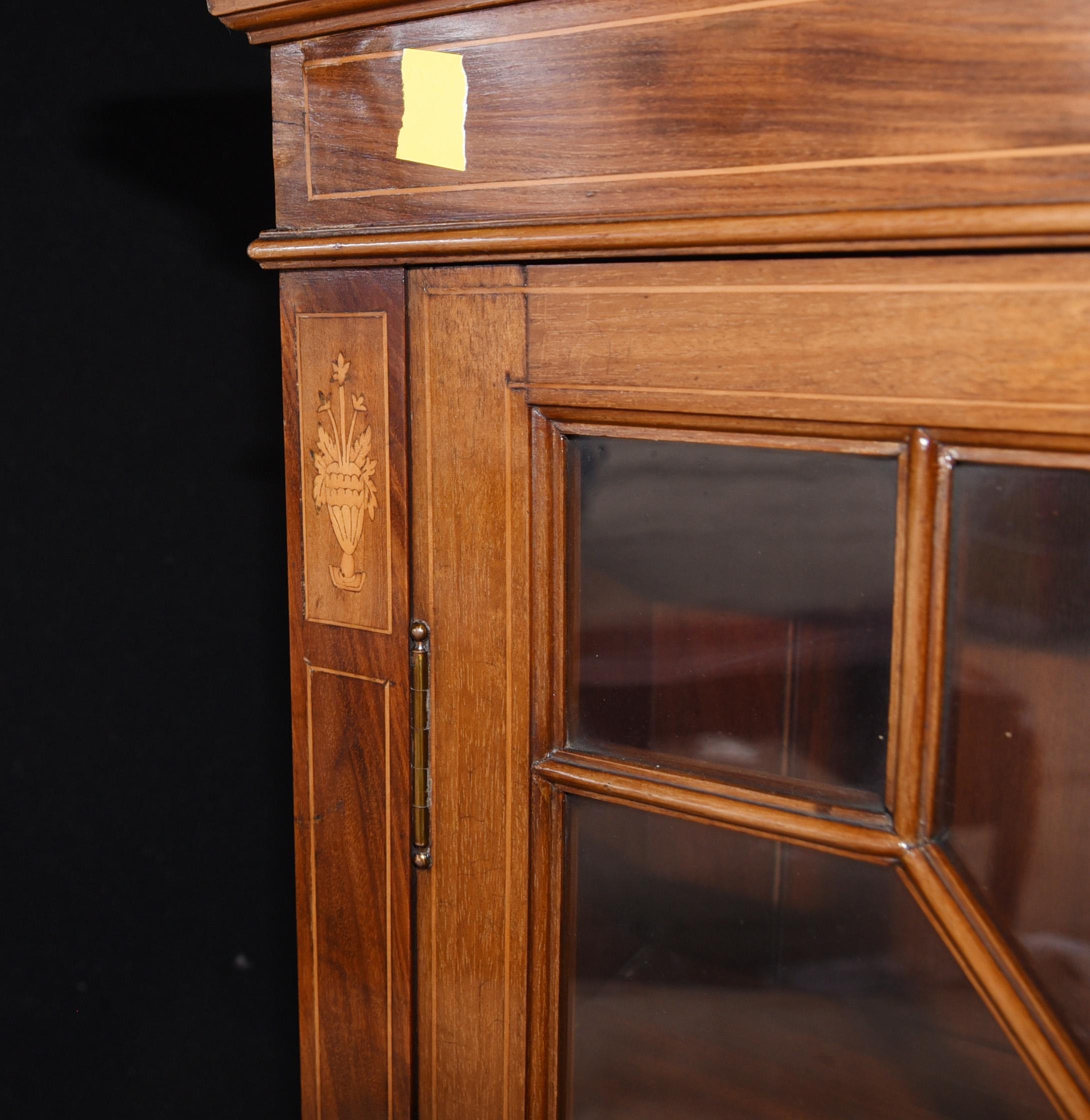 Mahogany Sheraton Regency Display Cabinet Bookcase For Sale 8