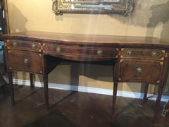 Mahogany Sheraton Style Sideboard, 18th Century with Satinwood Banding