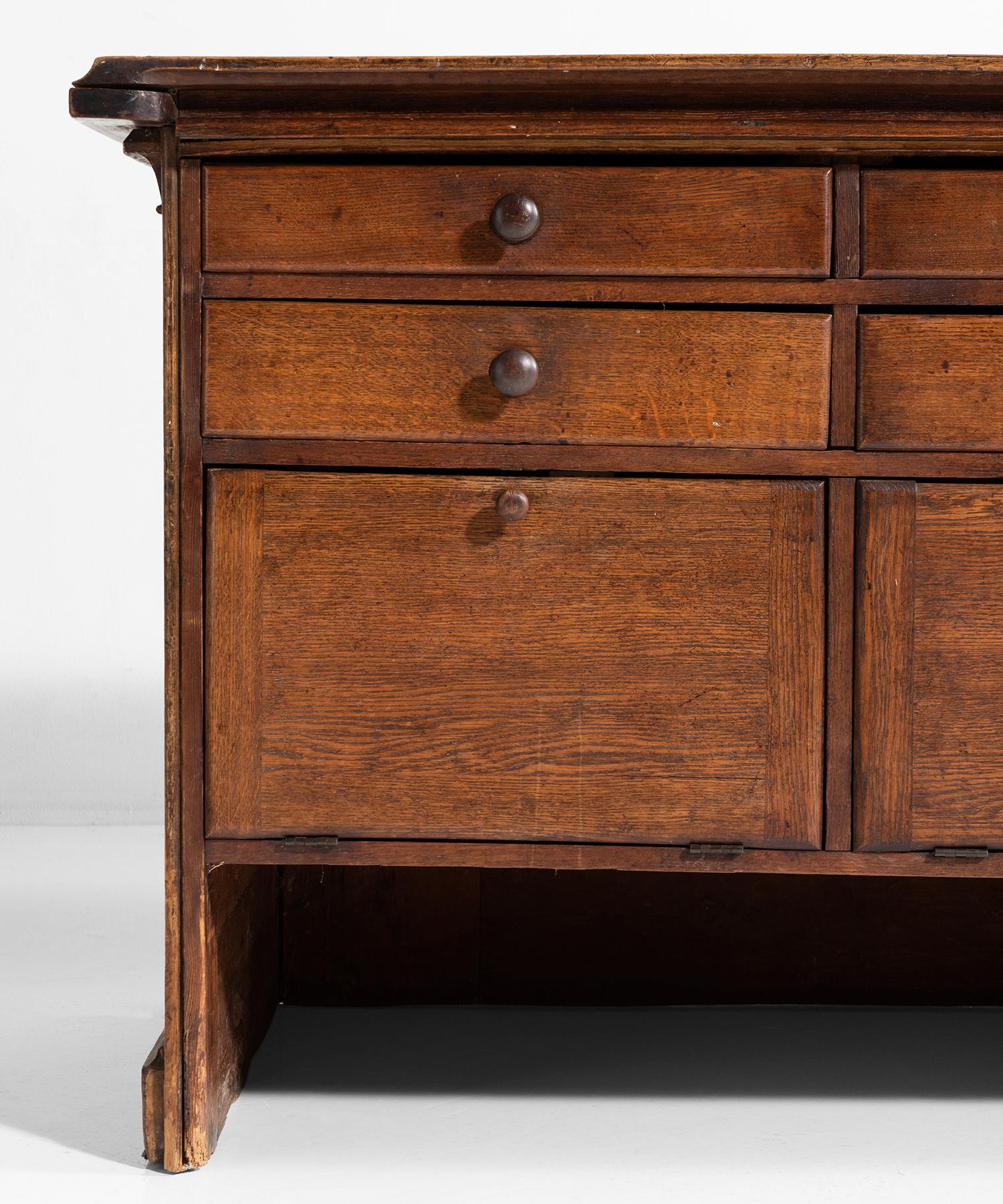 19th Century Mahogany Shop Counter