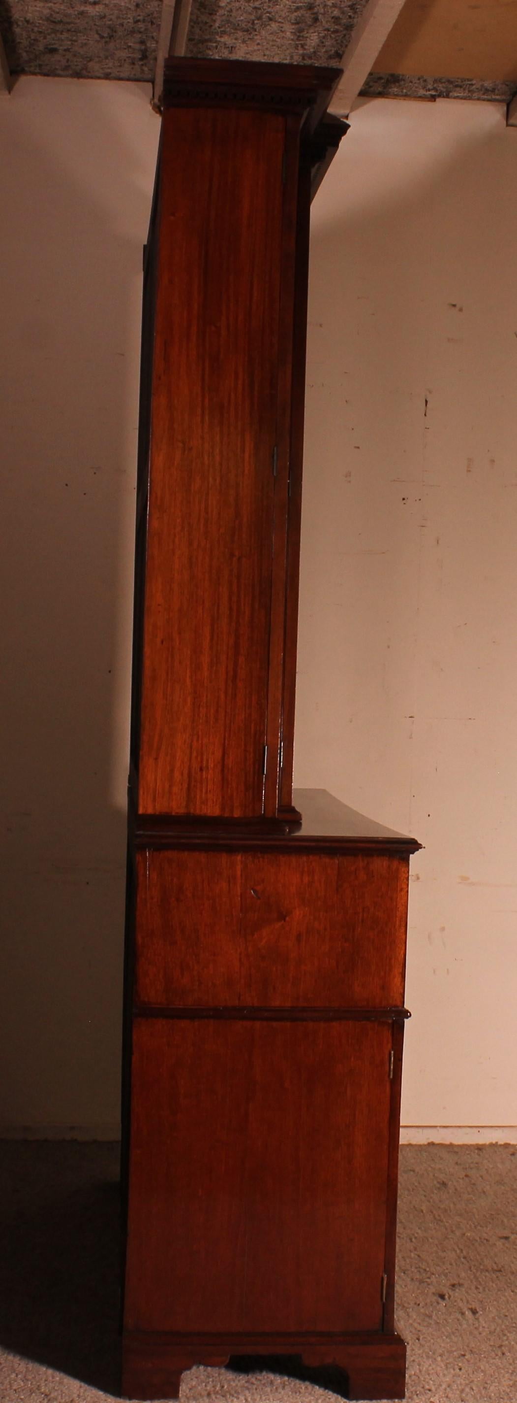 Mahogany Showcase Cabinet Or Library From The 18th Century For Sale 5