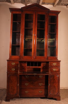 Mahogany Showcase Cabinet Or Library From The 18th Century