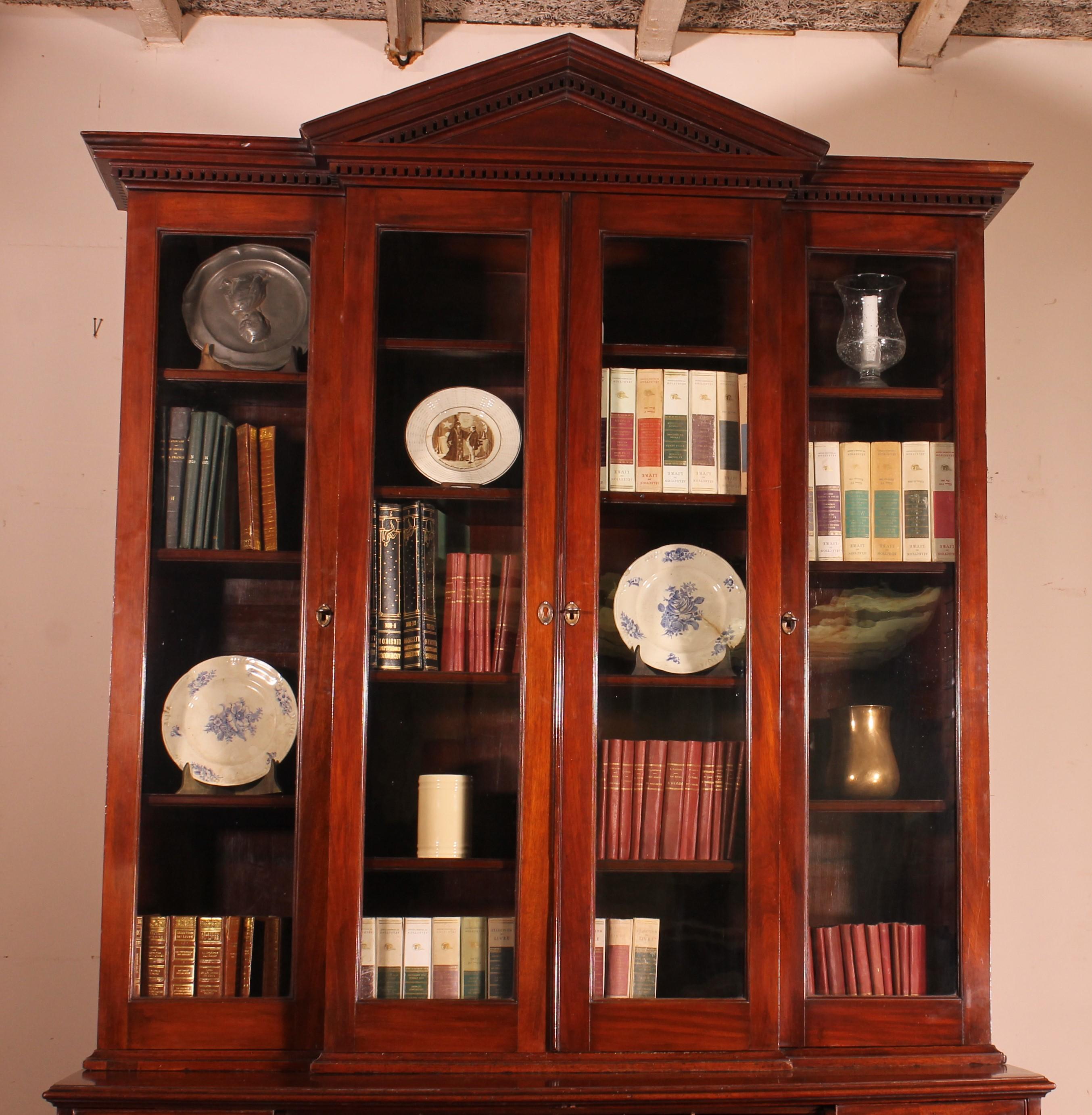 Mahogany Showcase Cabinet Or Library From The 18th Century For Sale 1
