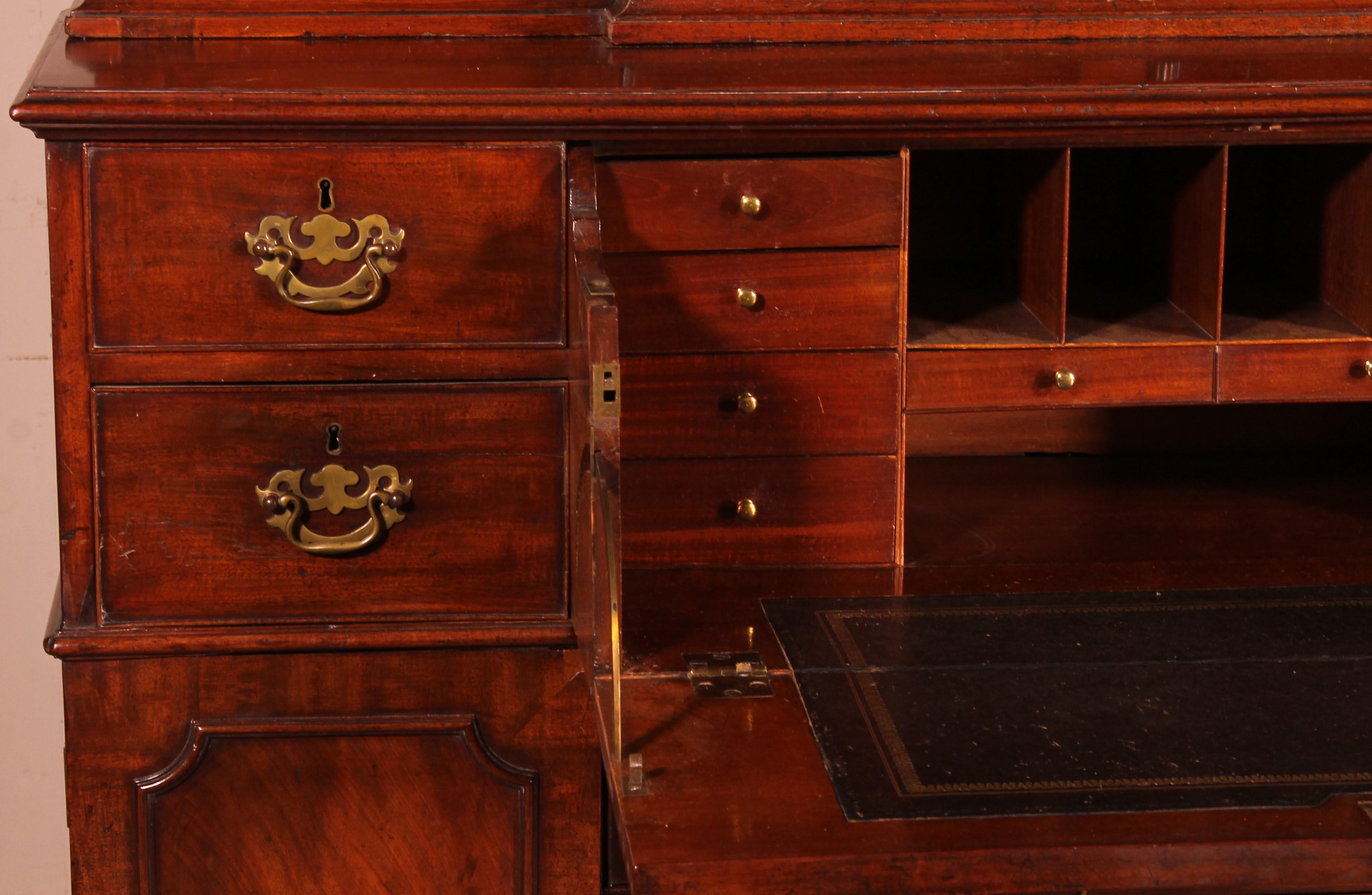 Mahogany Showcase Cabinet Or Library From The 18th Century For Sale 2