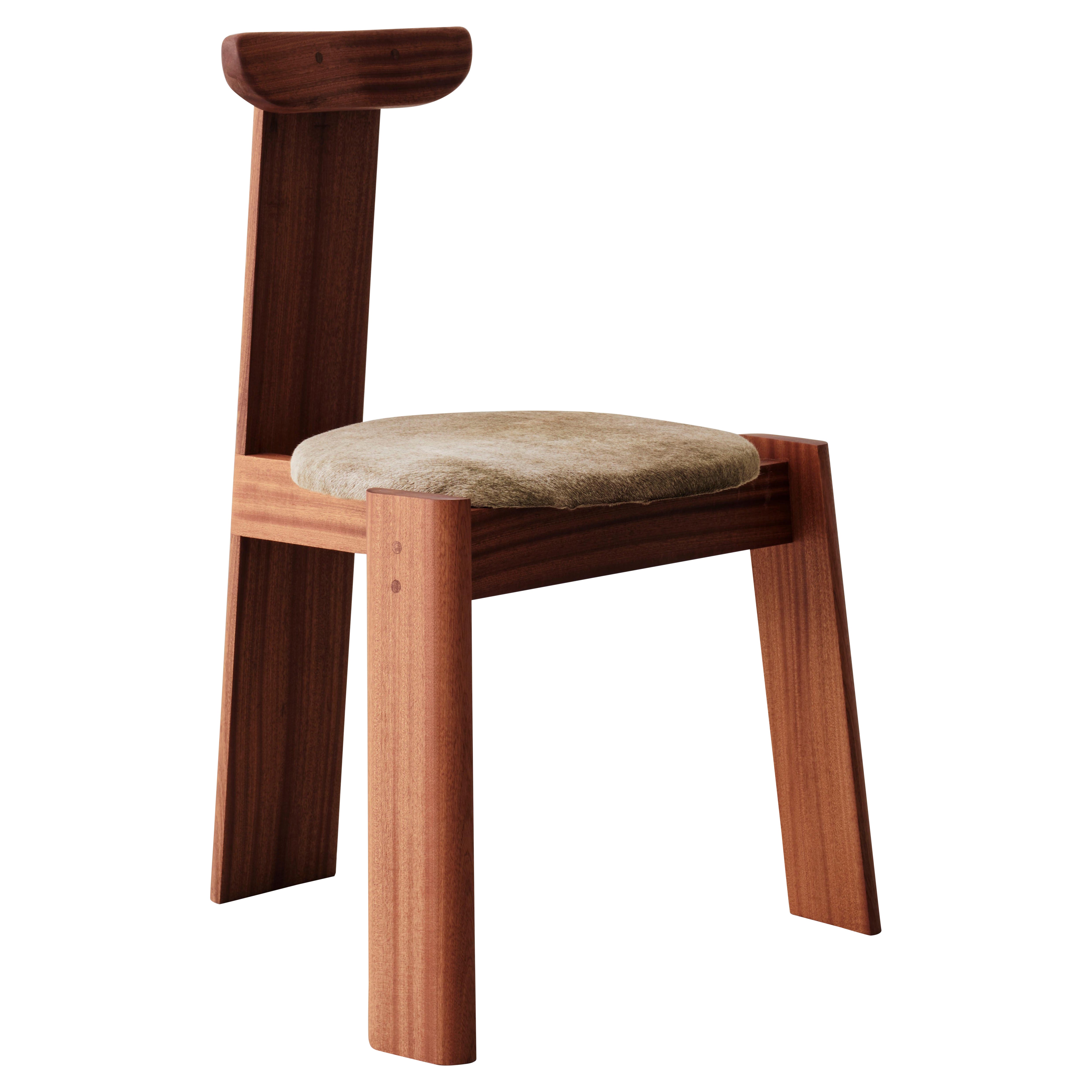 Chaise d'appoint ou de salle à manger en acajou de Gregory Beson