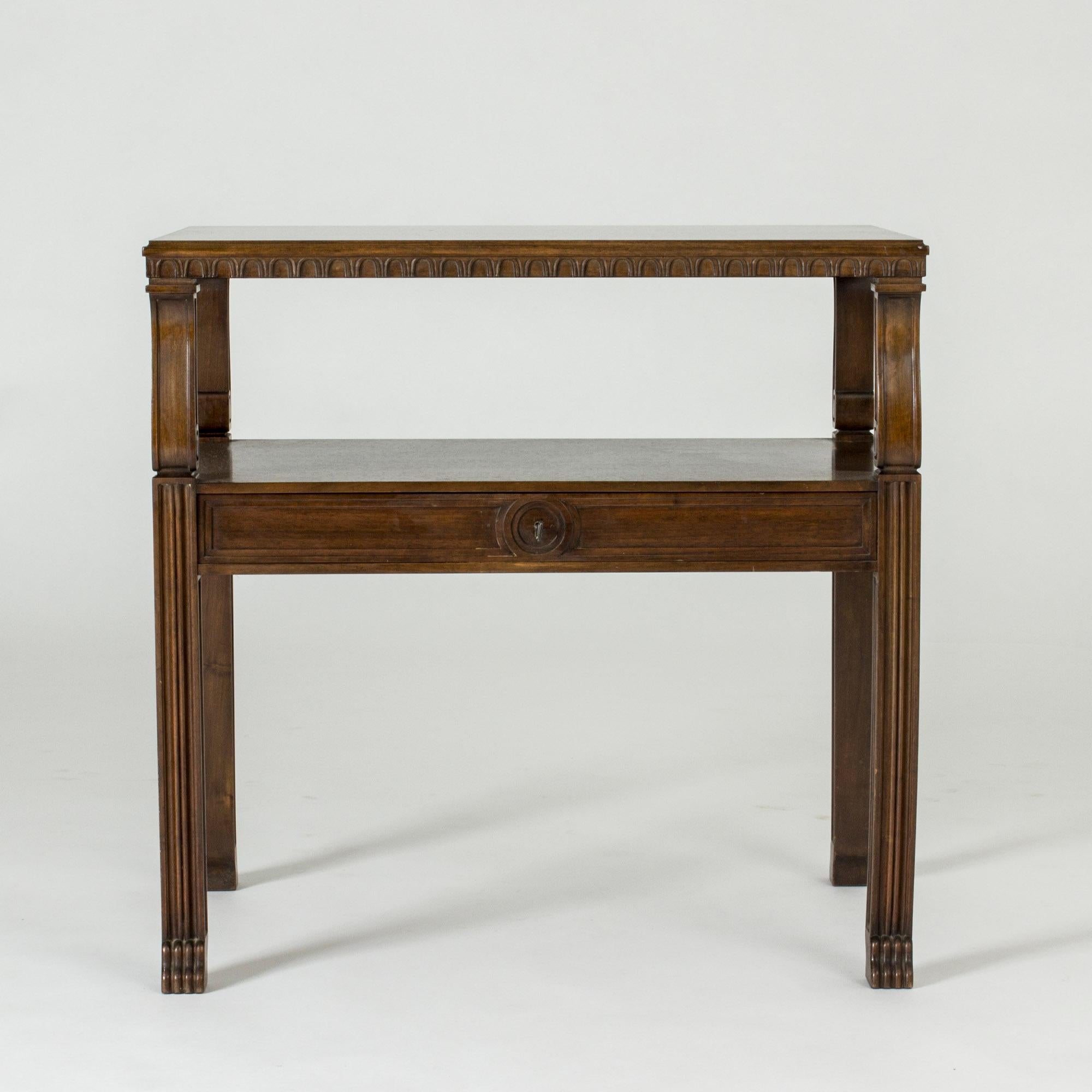 Mahogany Side Table by Axel Einar Hjorth for Axel Einar Hjorth In Good Condition In Stockholm, SE