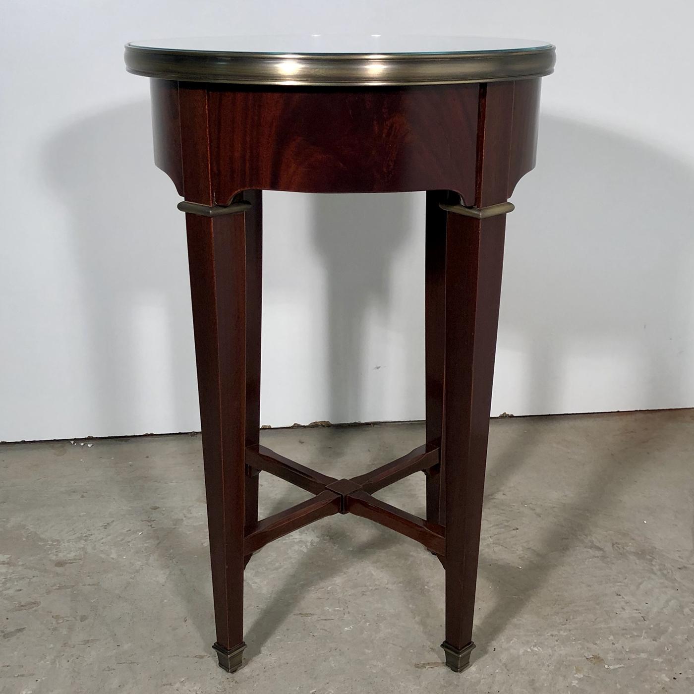 Modern Mahogany Side Table For Sale