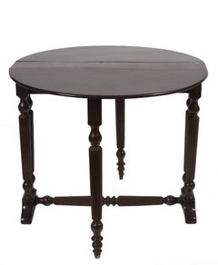 Mahogany Side Table, Made in Italy, Late 19th Century
