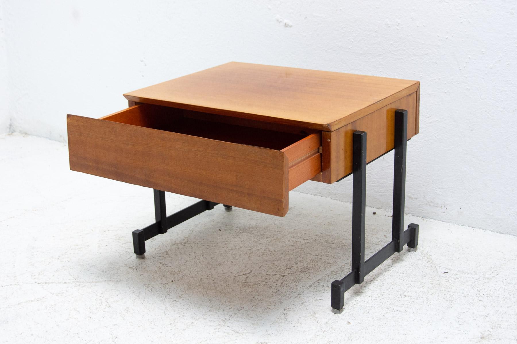 20th Century Mahogany Side Table or TV Table, Czechoslovakia, 1970's For Sale