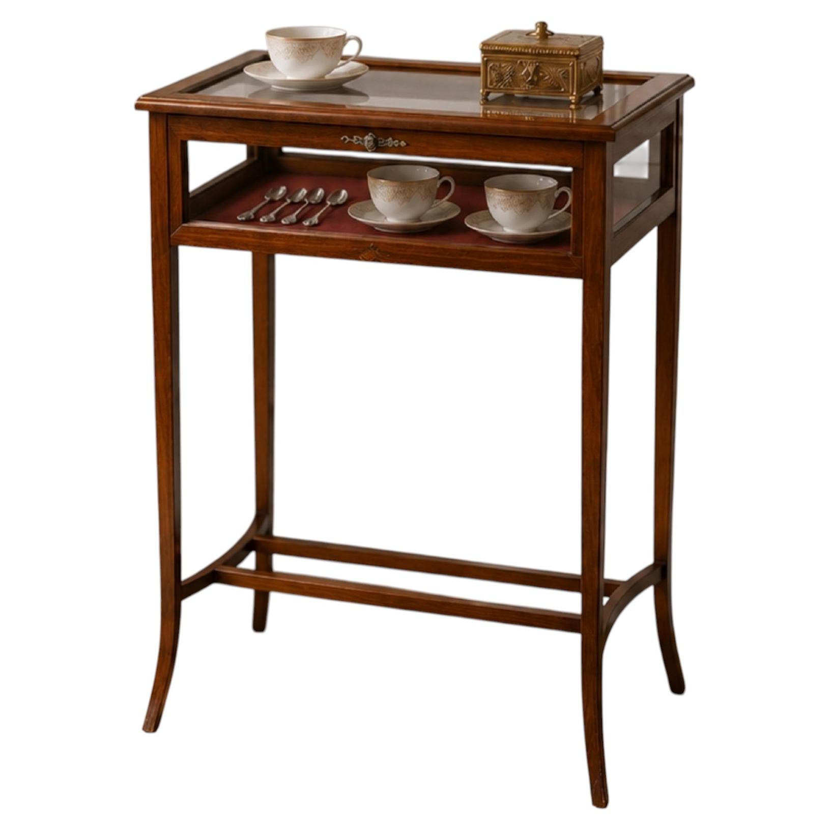 Mahogany Side Table/Showcase/Display Cabinet From the 19th Century For Sale