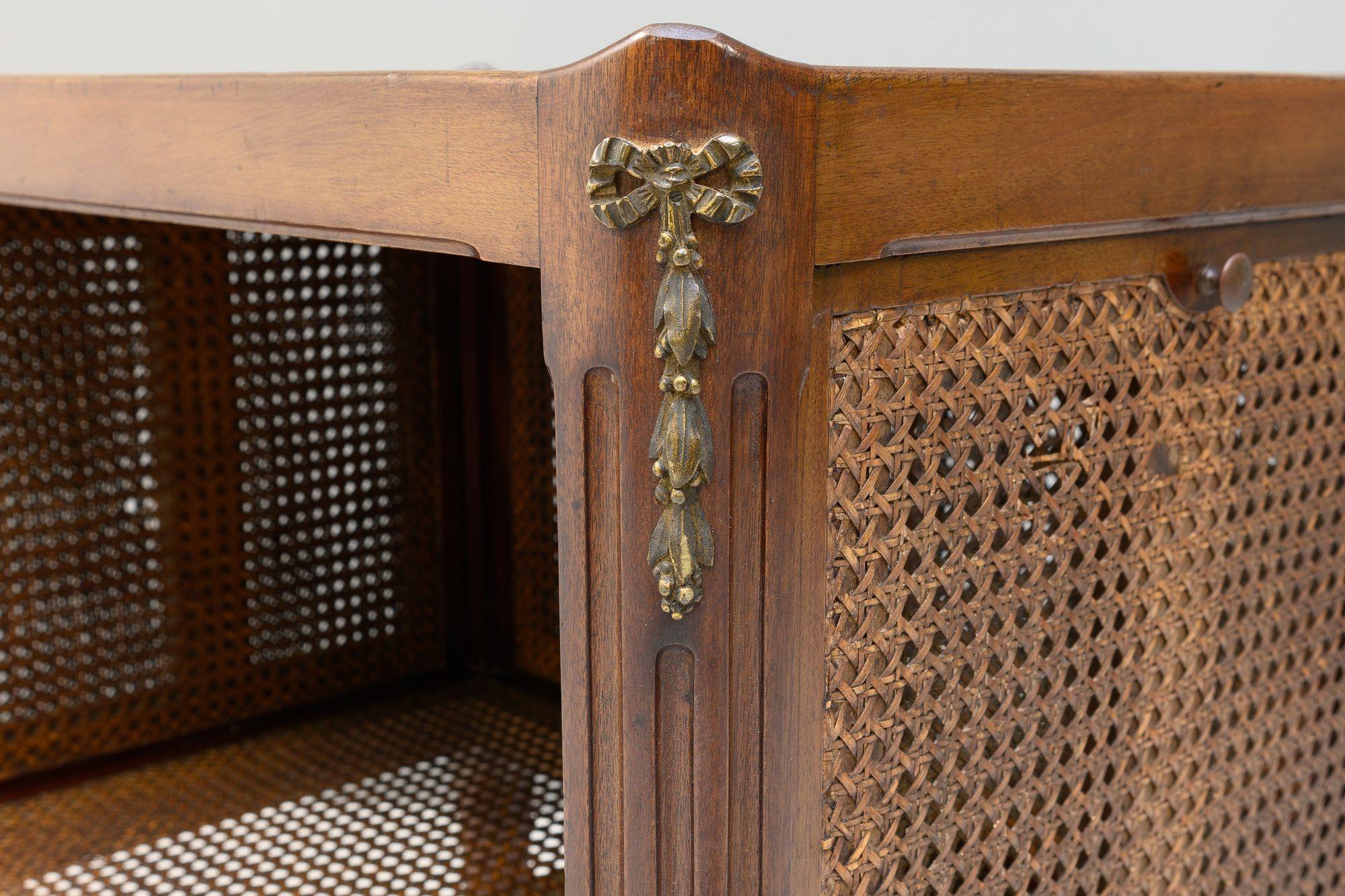 Edwardian Mahogany Side Table with Green Marble Top For Sale